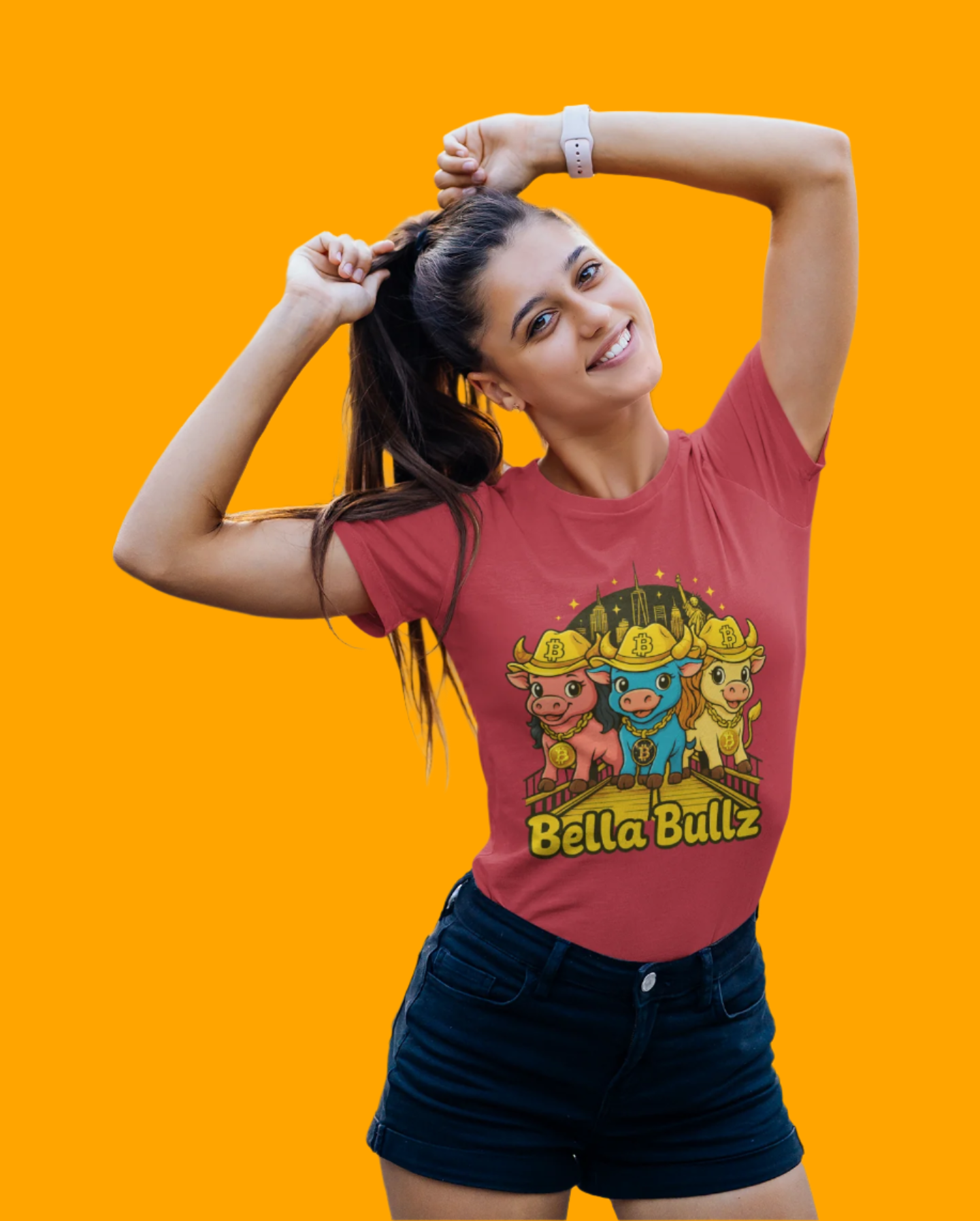 Cute Bull Graphic Tee, Limited Designs, Bella Bullz Shirt, Crypto Freedom Expression, represent your Bull!