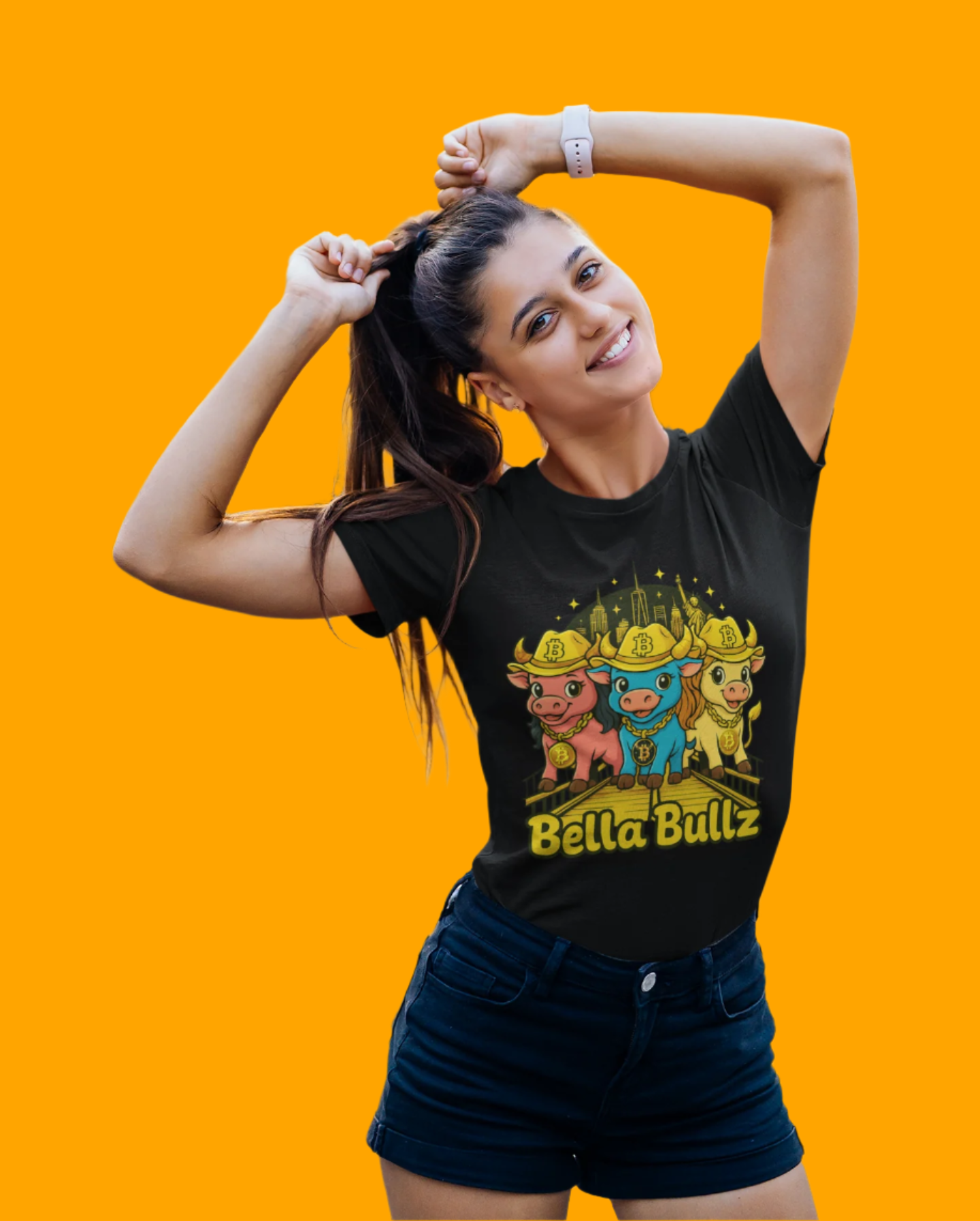 Cute Bull Graphic Tee, Limited Designs, Bella Bullz Shirt, Crypto Freedom Expression, represent your Bull!