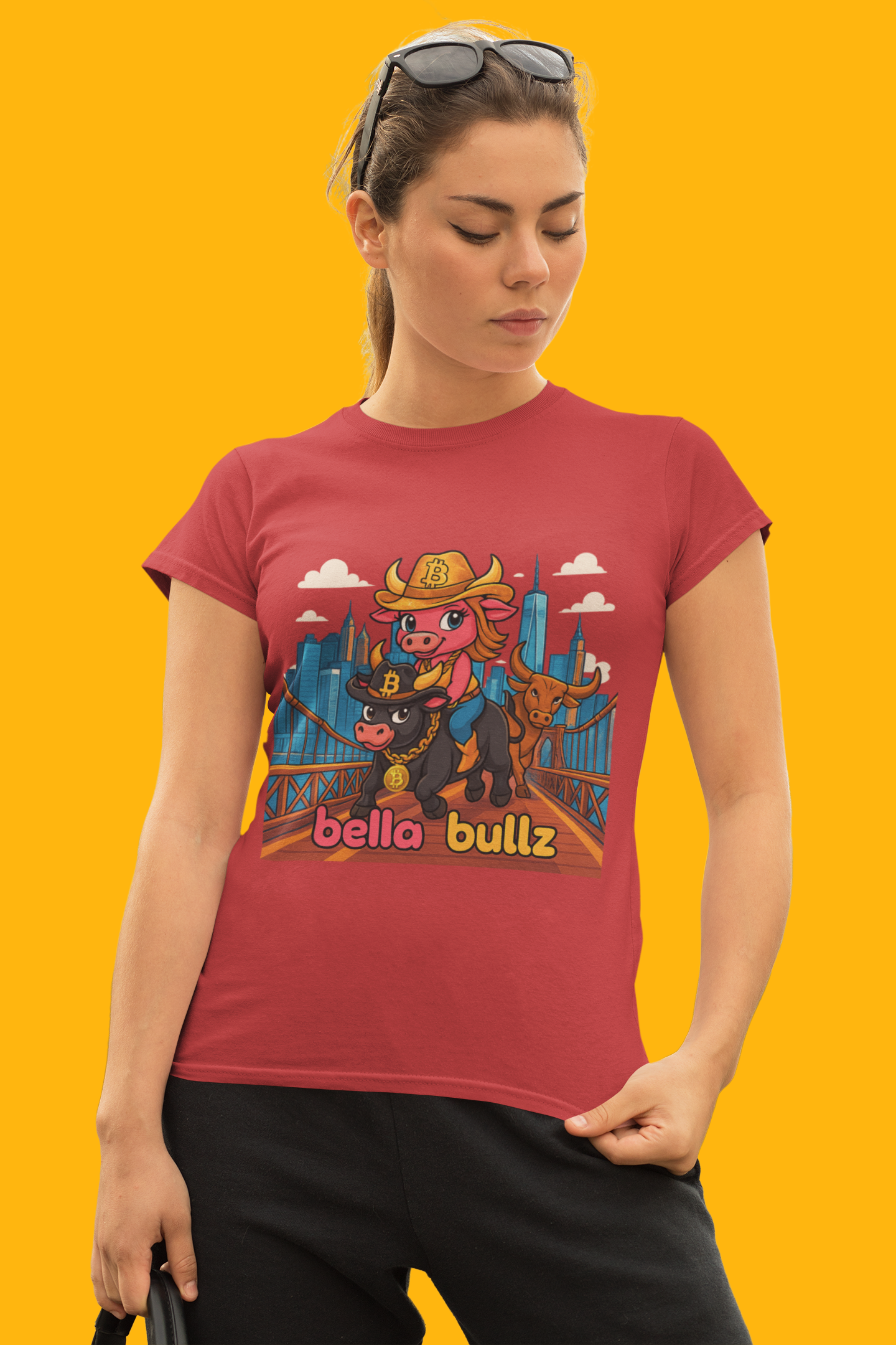Cute Graphic Tee, Bella Bullz T-Shirt, Fun Cotton Top, Animal Lover Gift, Casual Graphic Shirt, Birthday Gift for Her
