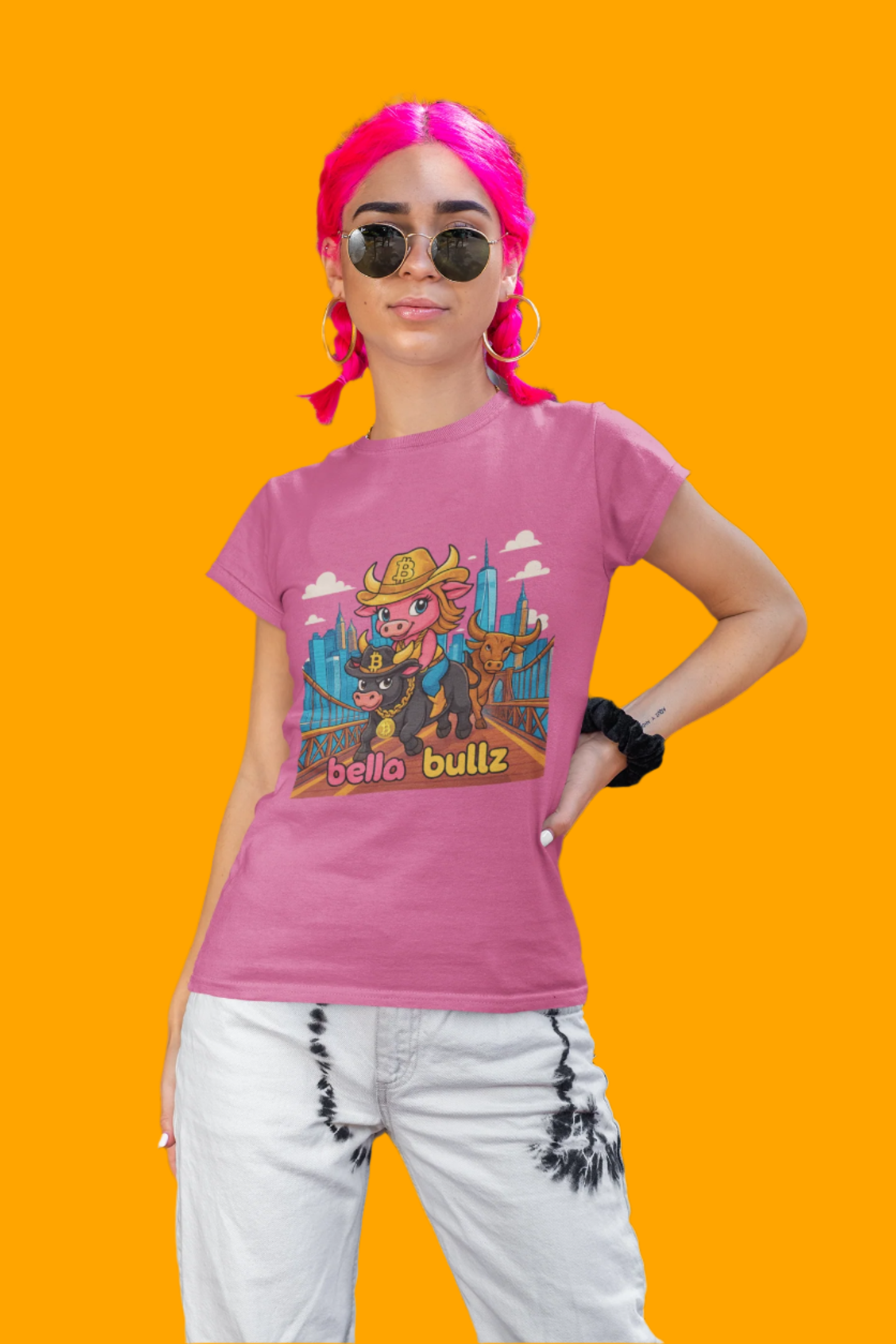 Cute Graphic Tee, Bella Bullz T-Shirt, Fun Cotton Top, Animal Lover Gift, Casual Graphic Shirt, Birthday Gift for Her