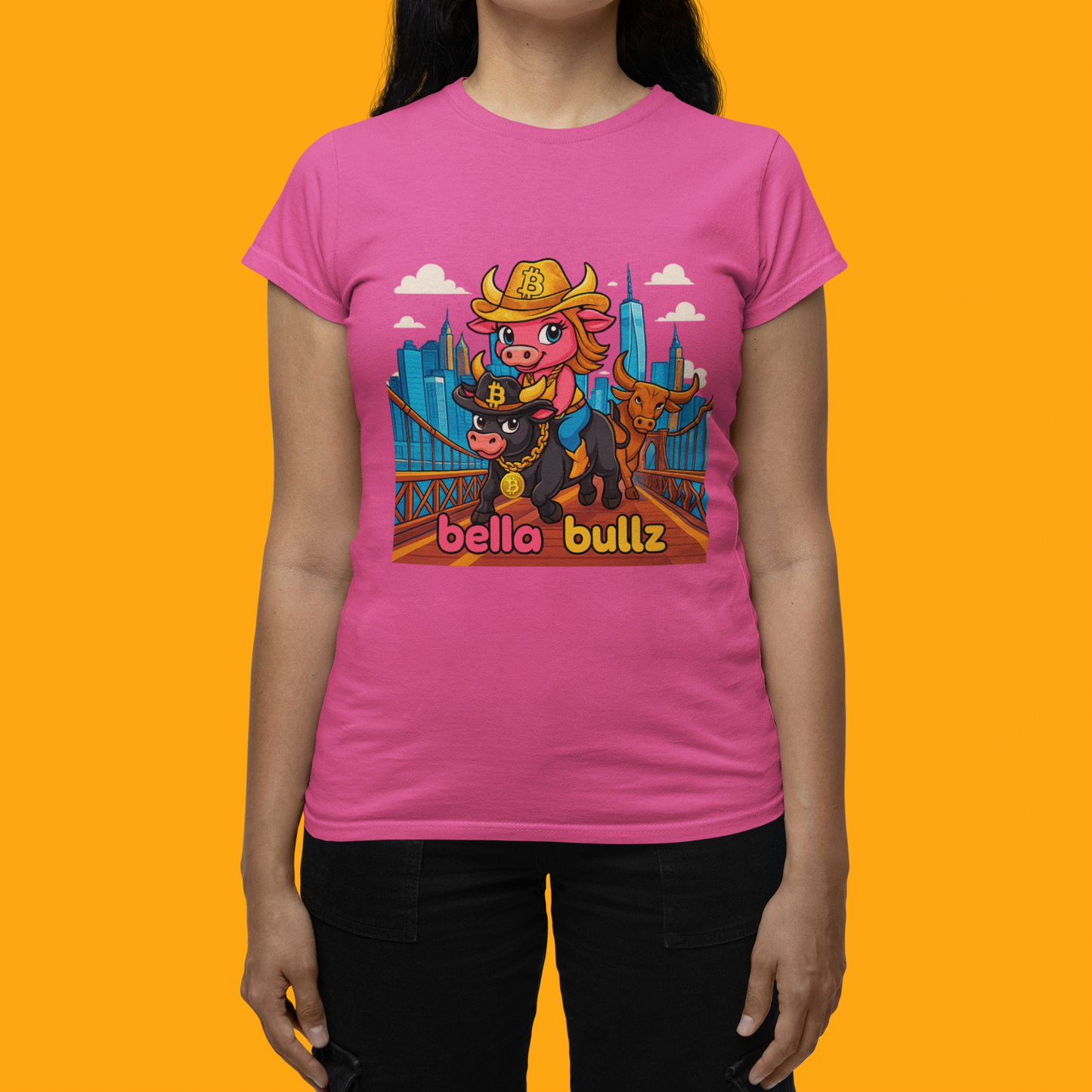 Cute Graphic Tee, Bella Bullz T-Shirt, Fun Cotton Top, Animal Lover Gift, Casual Graphic Shirt, Birthday Gift for Her