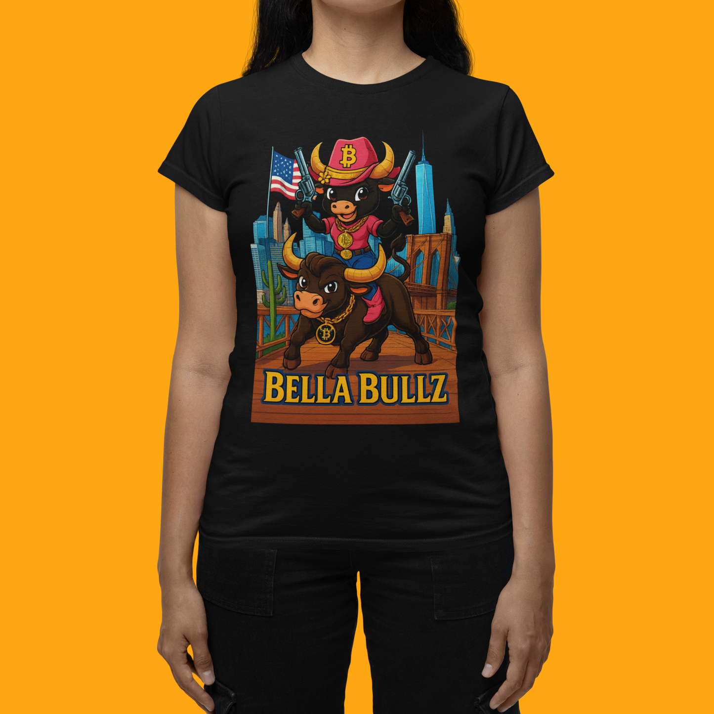 Crypto Lovers Graphic Tee - Bella Bullz Design, Limited Edition Quality Casual Wear, Gift for Animal Lovers, Fun Retro Vibe, Summer Fashion