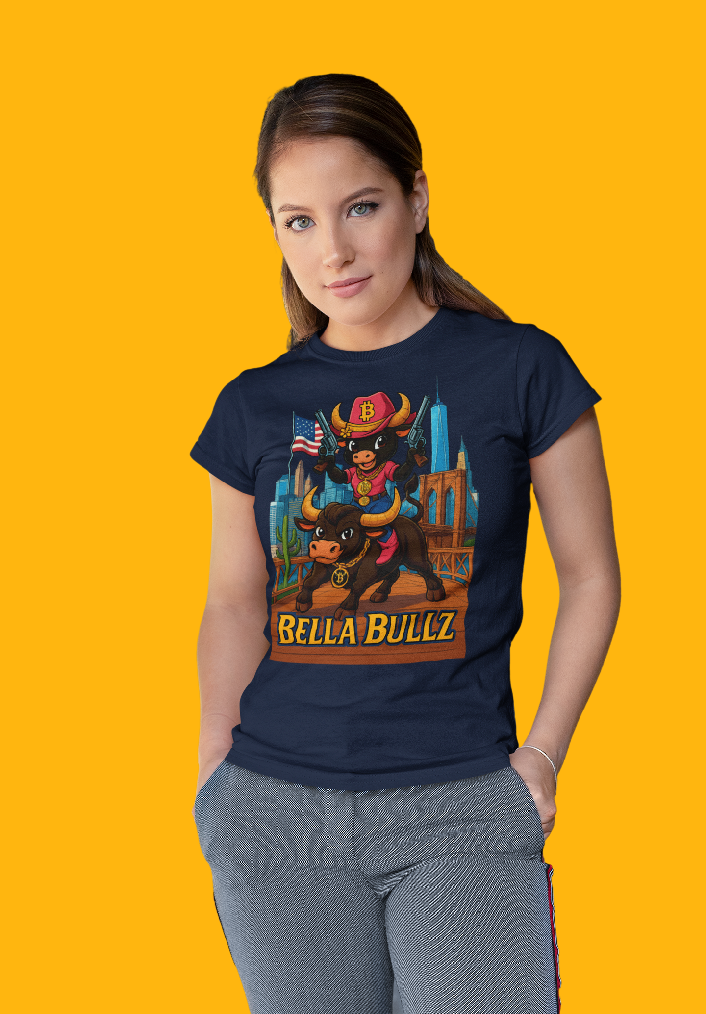 Crypto Lovers Graphic Tee - Bella Bullz Design, Limited Edition Quality Casual Wear, Gift for Animal Lovers, Fun Retro Vibe, Summer Fashion