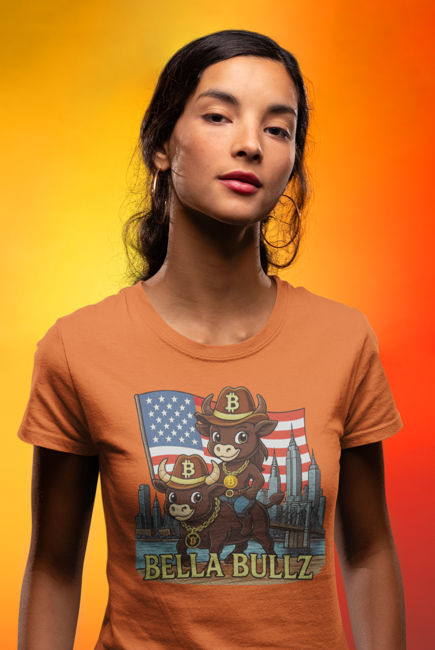 Patriotic Women's T-Shirt, Bella Bullz Tee, Crypto Quality Tee, Casual Summer Wear, Crypto Independence