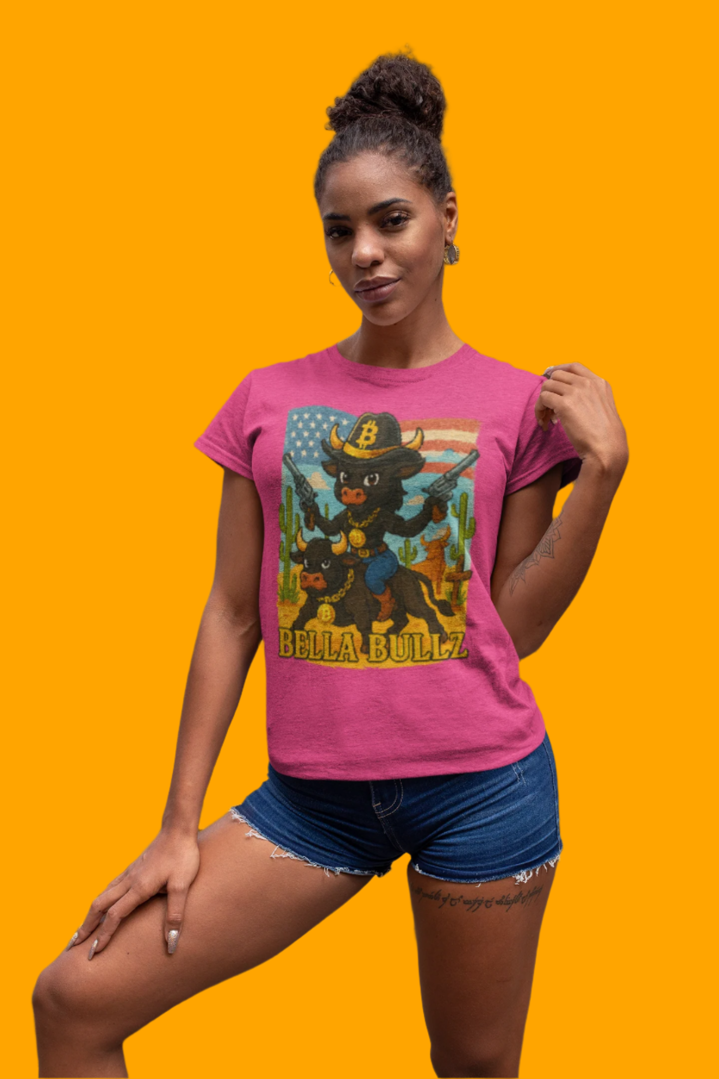 Patriotic Women's T-Shirt, Bella Bullz Tee, Crypto Quality Tee, Casual Summer Wear, Crypto Independence