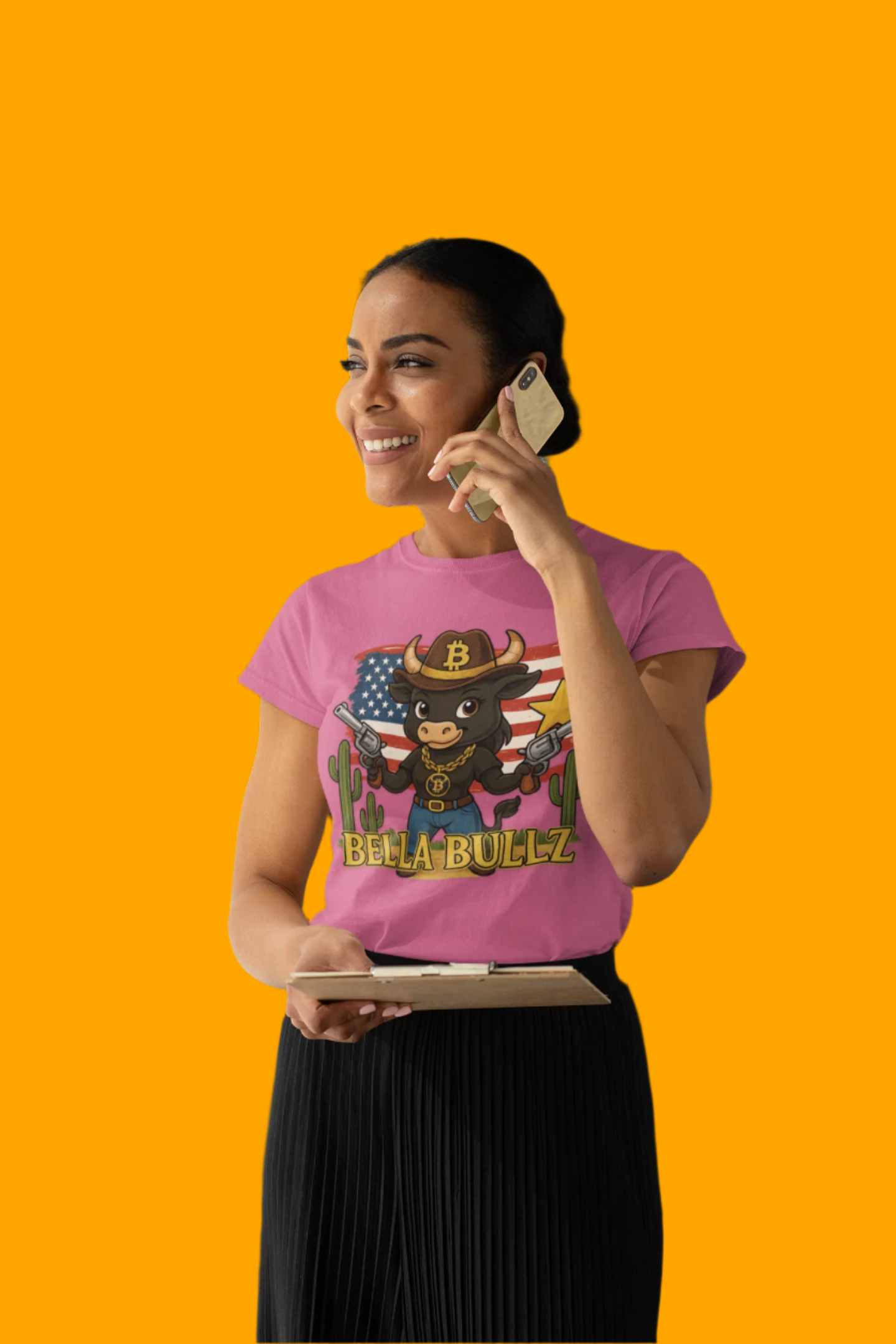 Western-Themed Women's Tee, Exclusive Designs, Crypto Lovers Bitcoin Patriotic Clothing, Cowgirl Women's Top, Americana Style