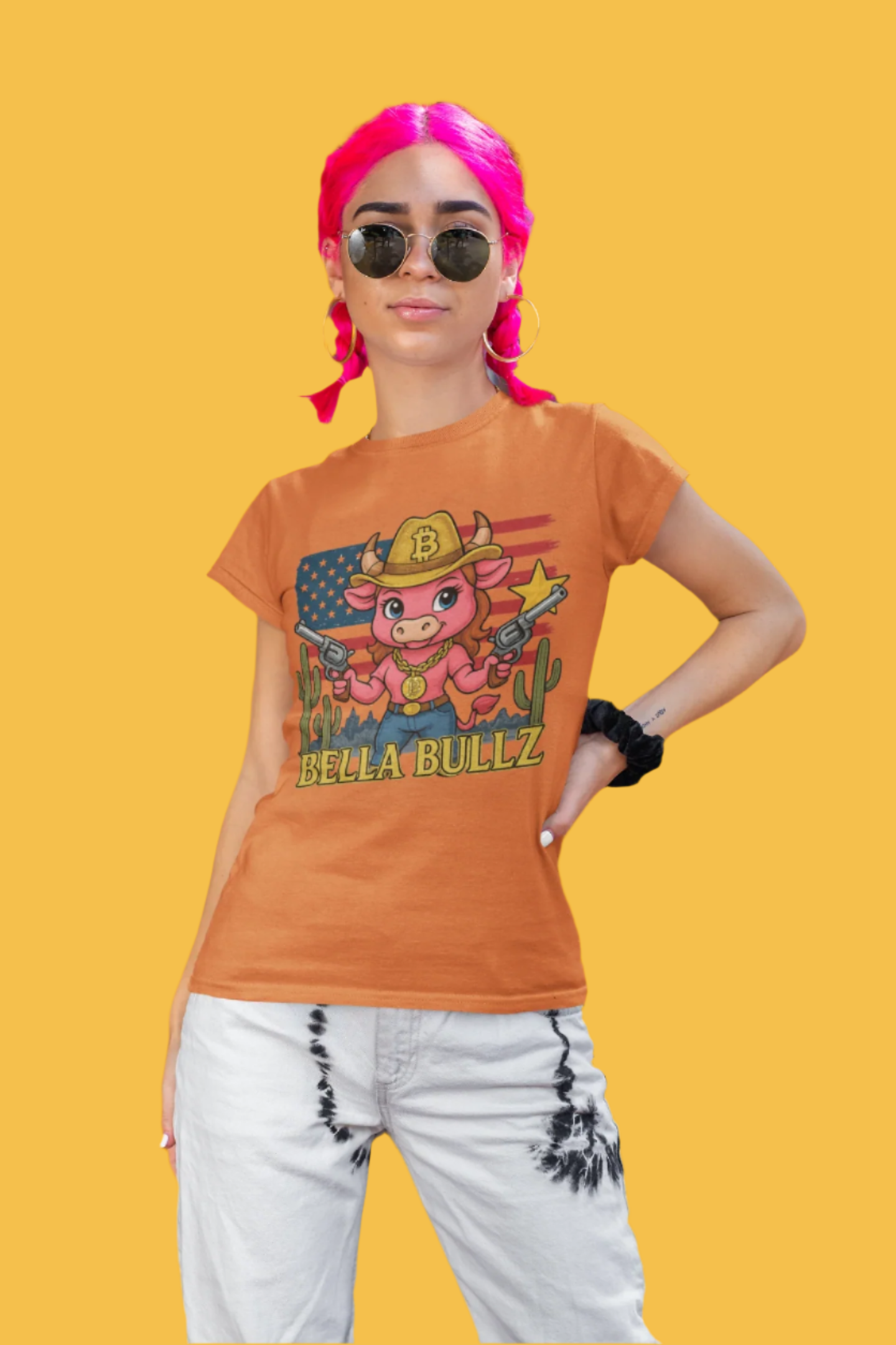 Cowgirl Graphic Tee - Bella Bullz, Cute Western T-Shirt, Rodeo Outfit, Gift for Cowgirls, Americana Fashion, Summer Casual Wear