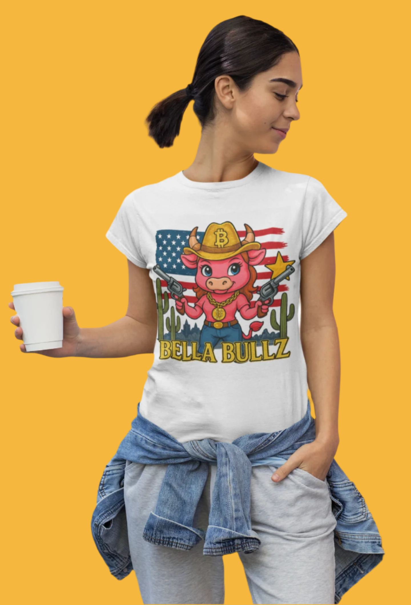 Cowgirl Graphic Tee - Bella Bullz, Cute Western T-Shirt, Rodeo Outfit, Gift for Cowgirls, Americana Fashion, Summer Casual Wear
