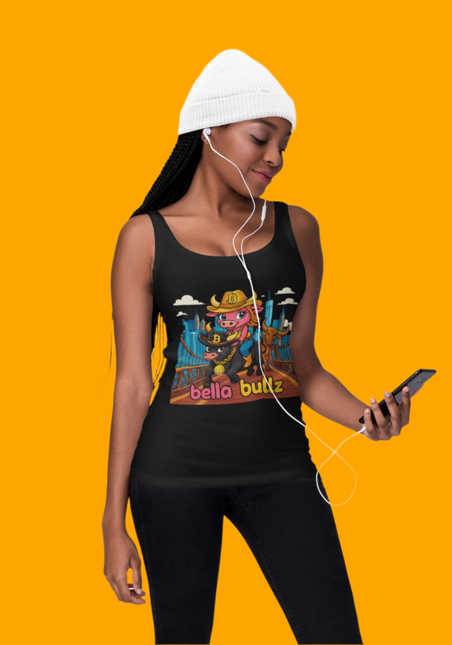 Crypto Cowgirl Graphic Unisex Tank Top - Summer Tee, Bitcoin Beachwear, Limited Edition Unique Design