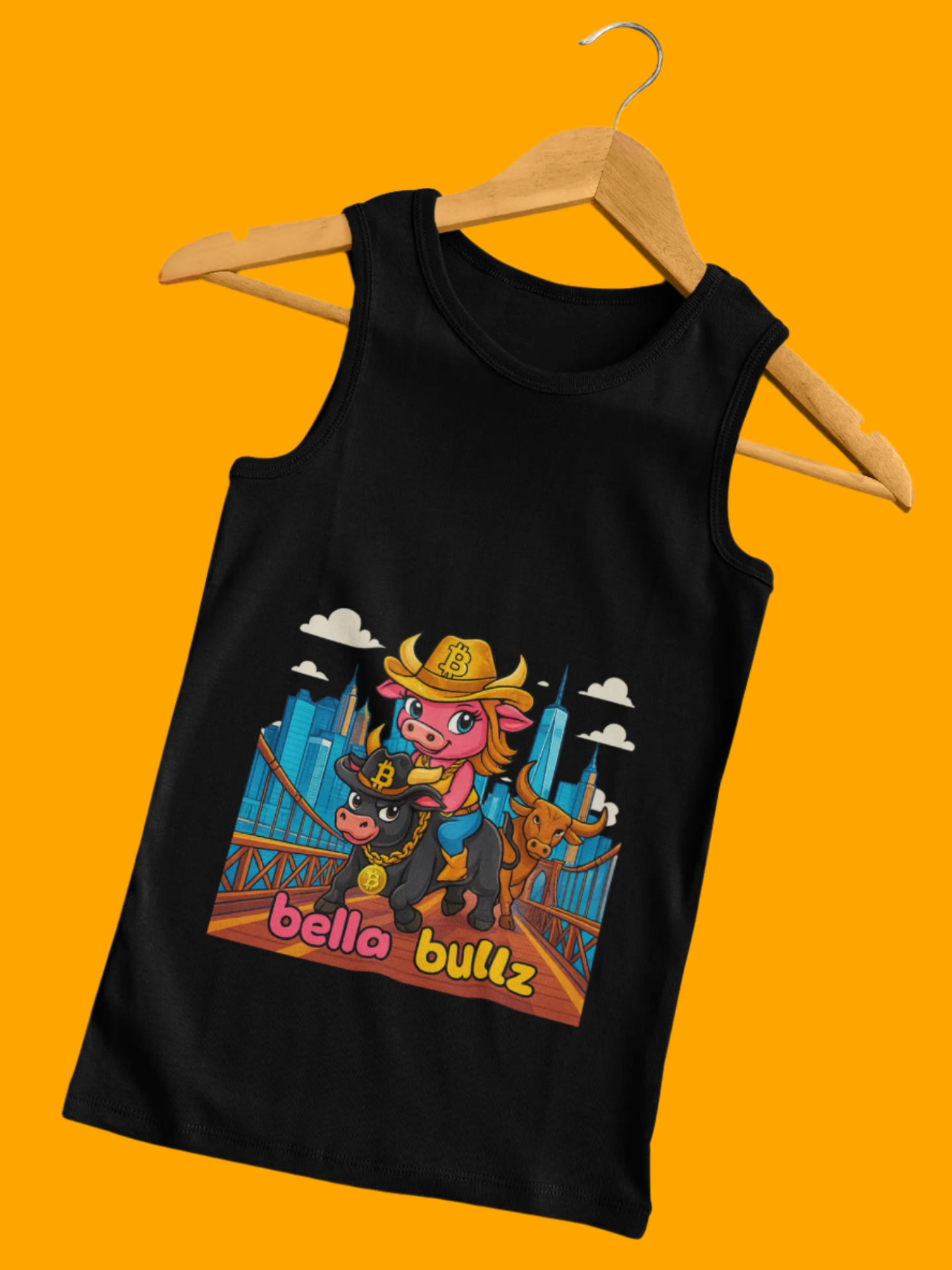 Crypto Cowgirl Graphic Unisex Tank Top - Summer Tee, Bitcoin Beachwear, Limited Edition Unique Design
