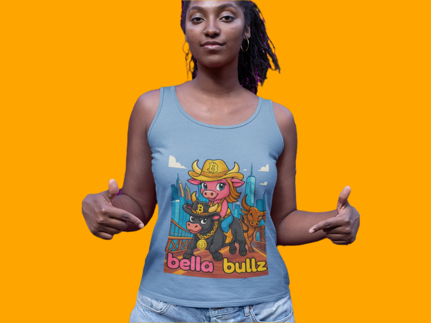 Crypto Cowgirl Graphic Unisex Tank Top - Summer Tee, Bitcoin Beachwear, Limited Edition Unique Design