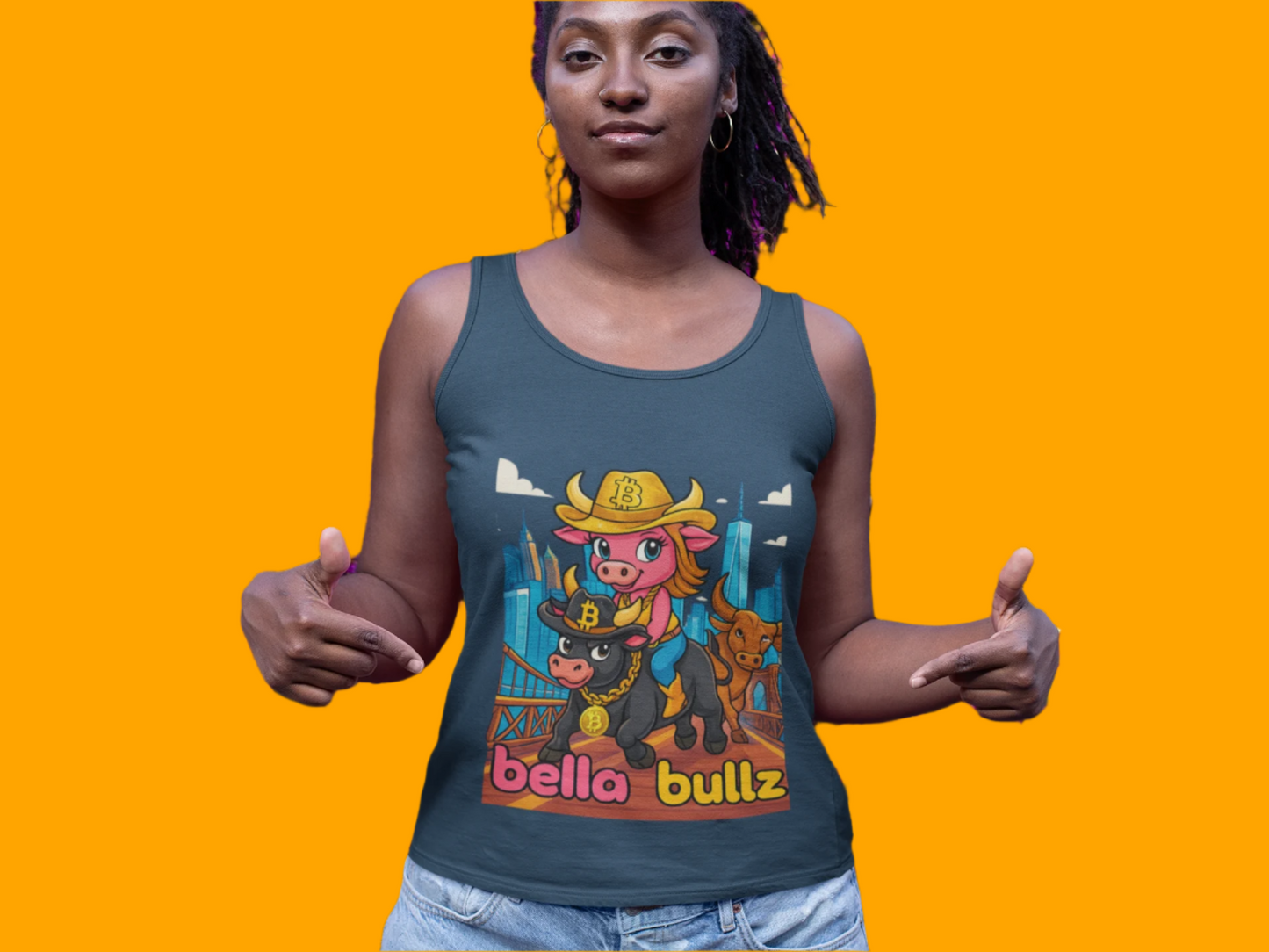 Crypto Cowgirl Graphic Unisex Tank Top - Summer Tee, Bitcoin Beachwear, Limited Edition Unique Design