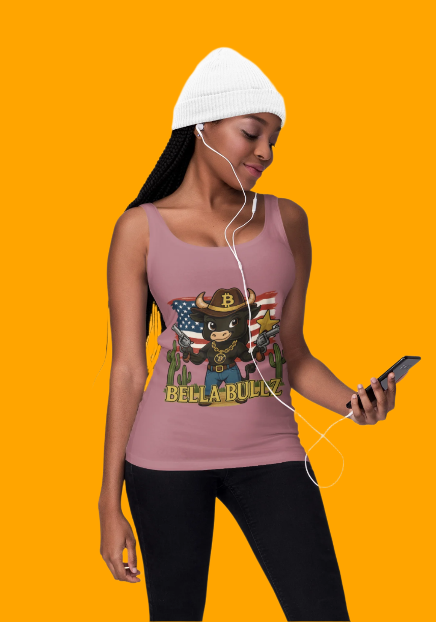 Cowboy-Themed Unisex Tank Top, Casual Summer Wear, Ideal for Rodeos and BBQs, Gift for Bull Lovers, 4th of July Celebration