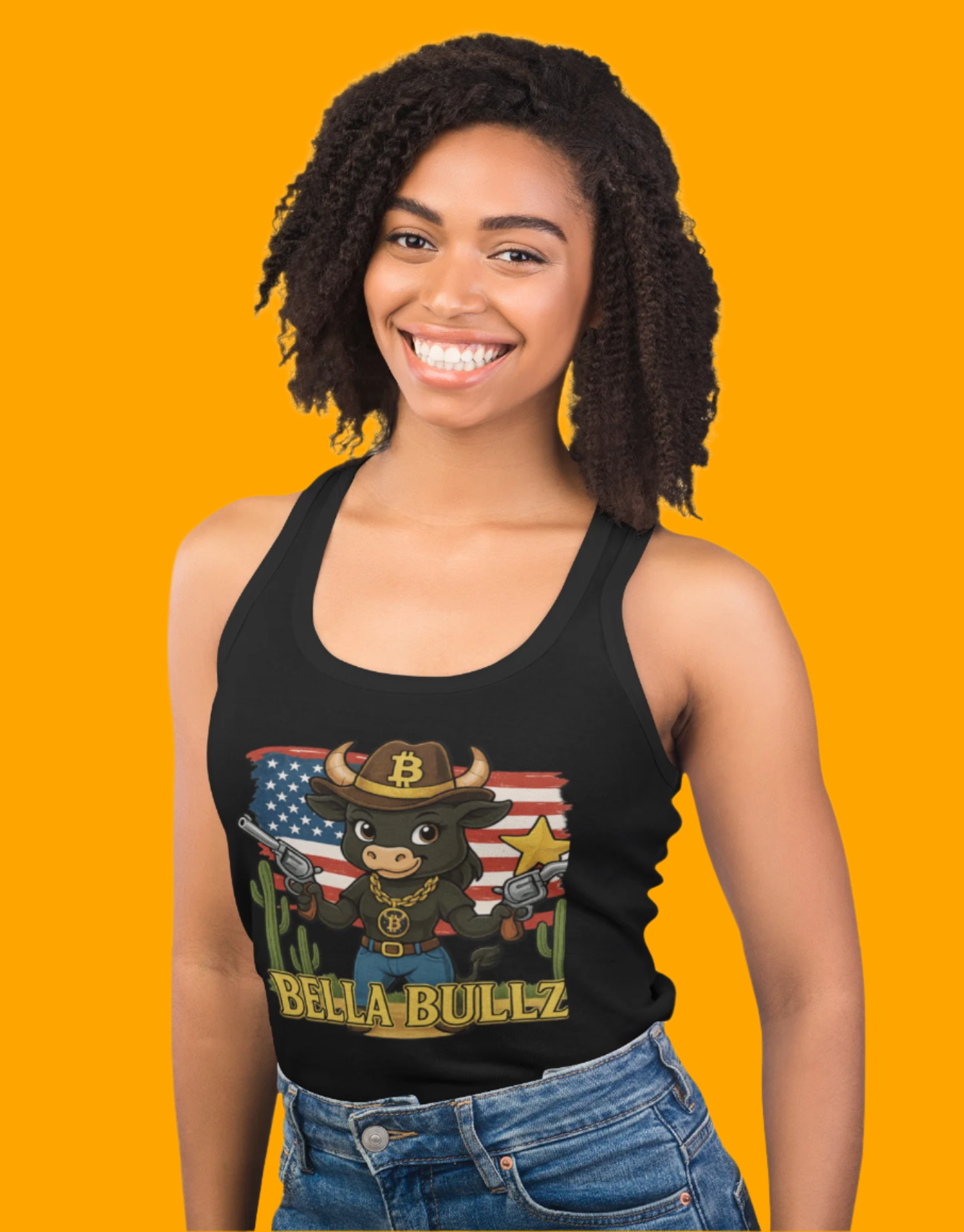 Cowboy-Themed Unisex Tank Top, Casual Summer Wear, Ideal for Rodeos and BBQs, Gift for Bull Lovers, 4th of July Celebration