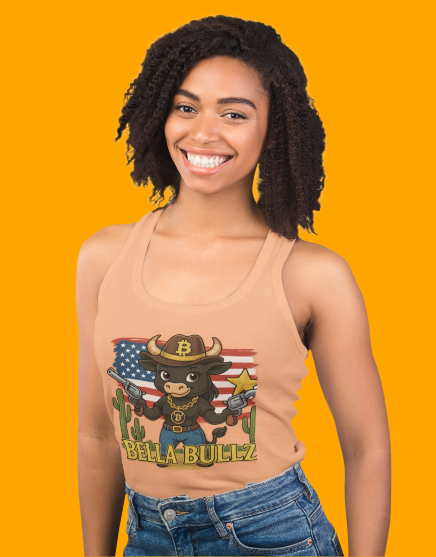 Cowboy-Themed Unisex Tank Top, Casual Summer Wear, Ideal for Rodeos and BBQs, Gift for Bull Lovers, 4th of July Celebration