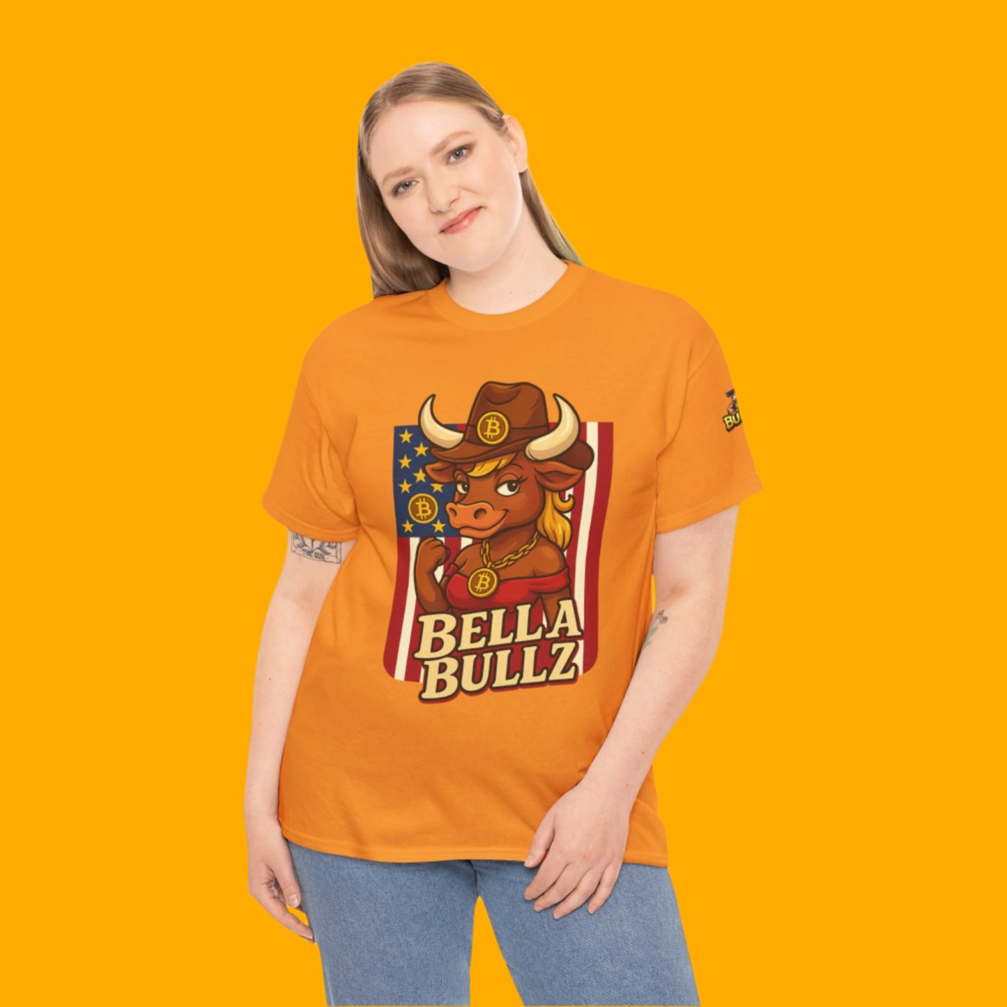 Bella Bullz Texas Cowboy Style for Crypto Women Limited Design Fashion Tee