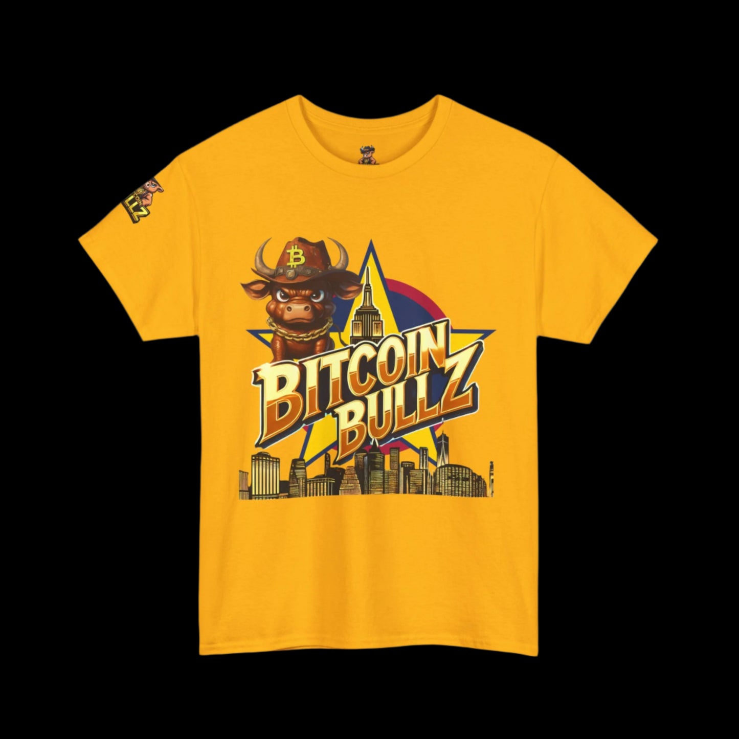 Bitcoin Bullz Limited Design Mens T-Shirt Unleash the Bull New York City Streetwear Viral T-Shirt Only 500 pieces made