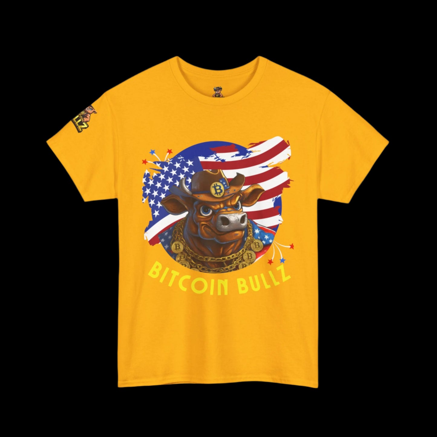 🔥 Bitcoin Bullz™ Limited Patriotic Crypto Tee – Bold American Streetwear for True Bitcoin Believers (Only 500 Available!) 🔥