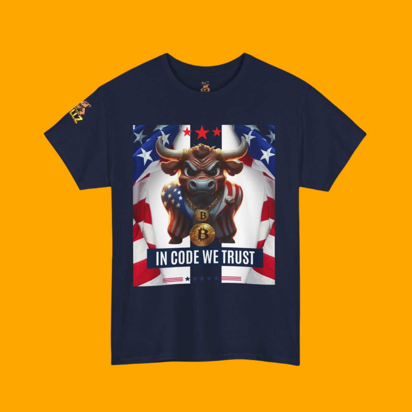 Bitcoin Bullz™ Limited Patriotic Crypto Tee – Bold American Streetwear for True Bitcoin Believers USA July 4th Design