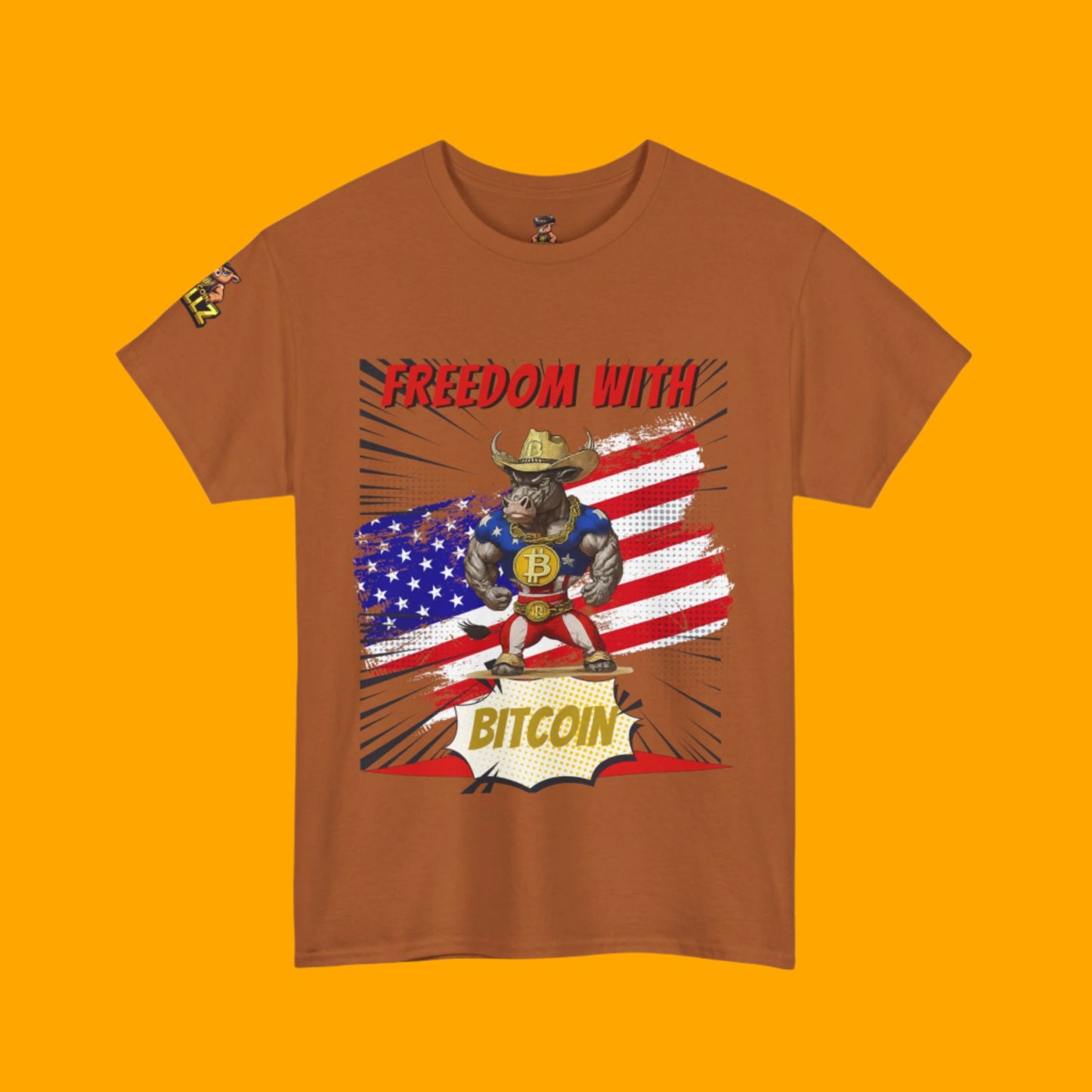 🚀 Bitcoin Bullz™ Viral Oversized Patriotic Crypto Tee Exclusive Style 4th of July – Bold USA Graphic for HODLers & Freedom Riders (Only 500!)