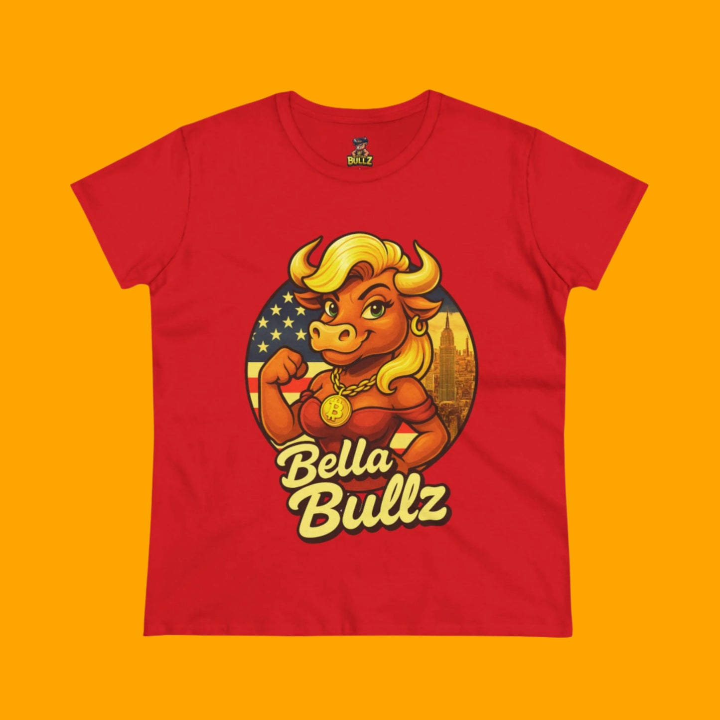Empowering Women's Crypto Cotton Tee - Bella Bullz Limited Design High Quality Cotton Summer Shirt