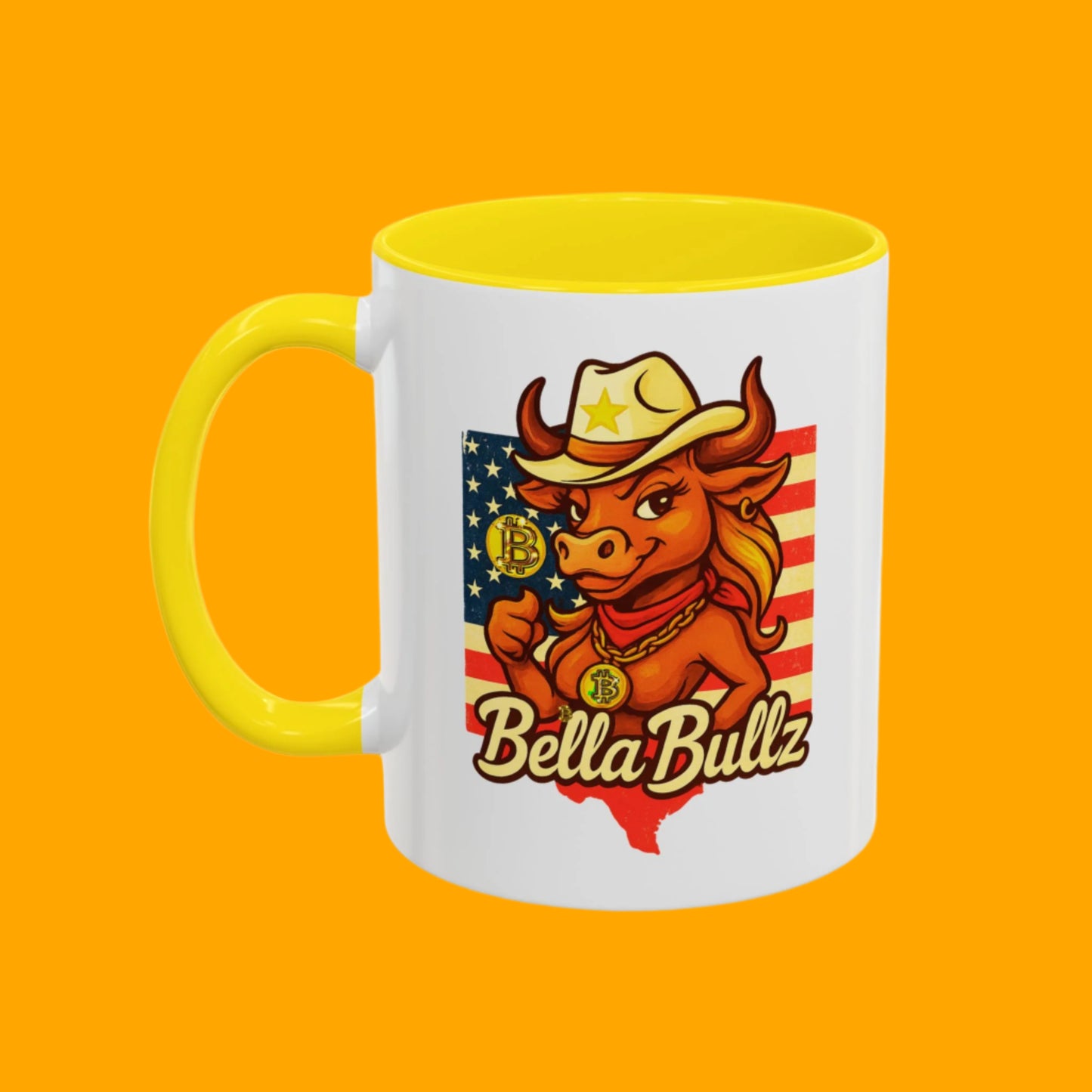 Bella Bullz Accent Coffee Mug - Fun Animal Mug for Crypto Lovers, Unique Gift Idea Limited Edition MugsOffice Coffee Cup