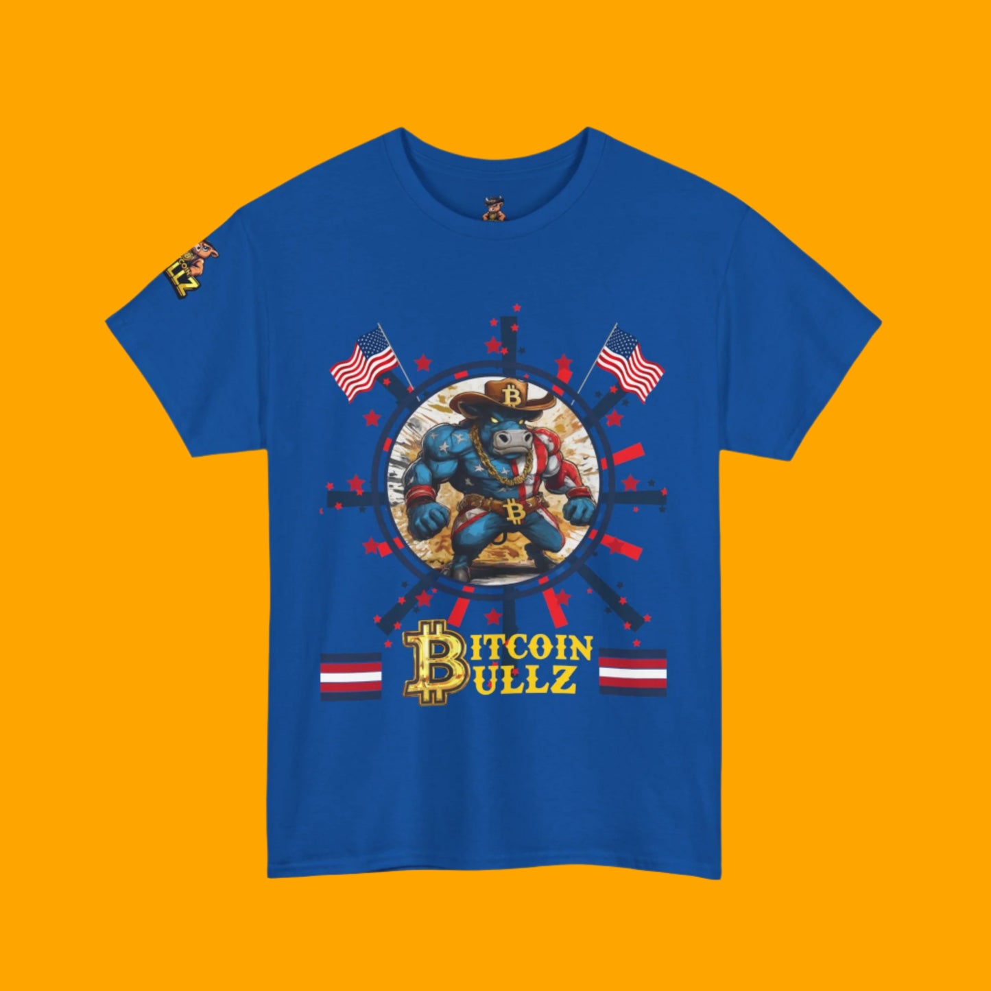 🔥 Bitcoin Bullz™ All-American Limited Edition Tee – Crypto Lovers, Bold Patriotic Streetwear for Independent Spirits (Only 500 Made!) 🔥