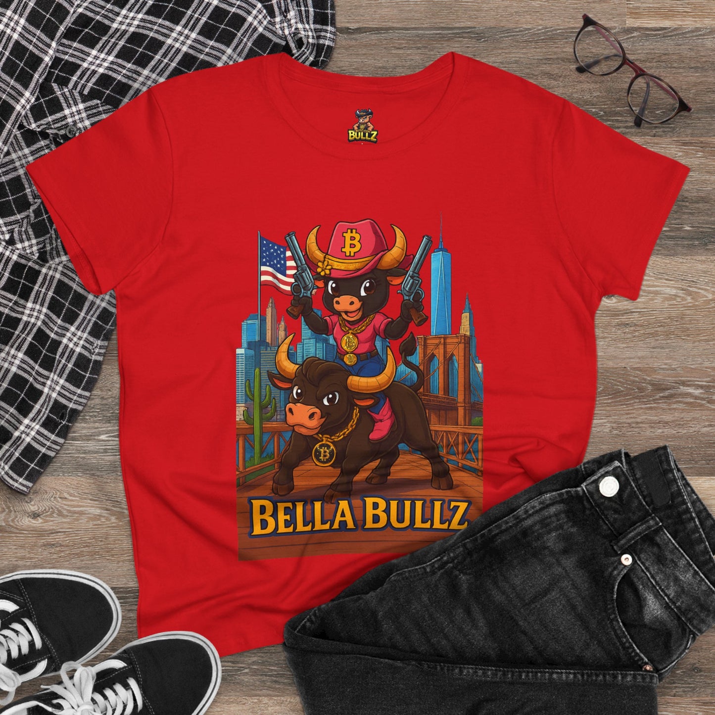 Crypto Lovers Graphic Tee - Bella Bullz Design, Limited Edition Quality Casual Wear, Gift for Animal Lovers, Fun Retro Vibe, Summer Fashion