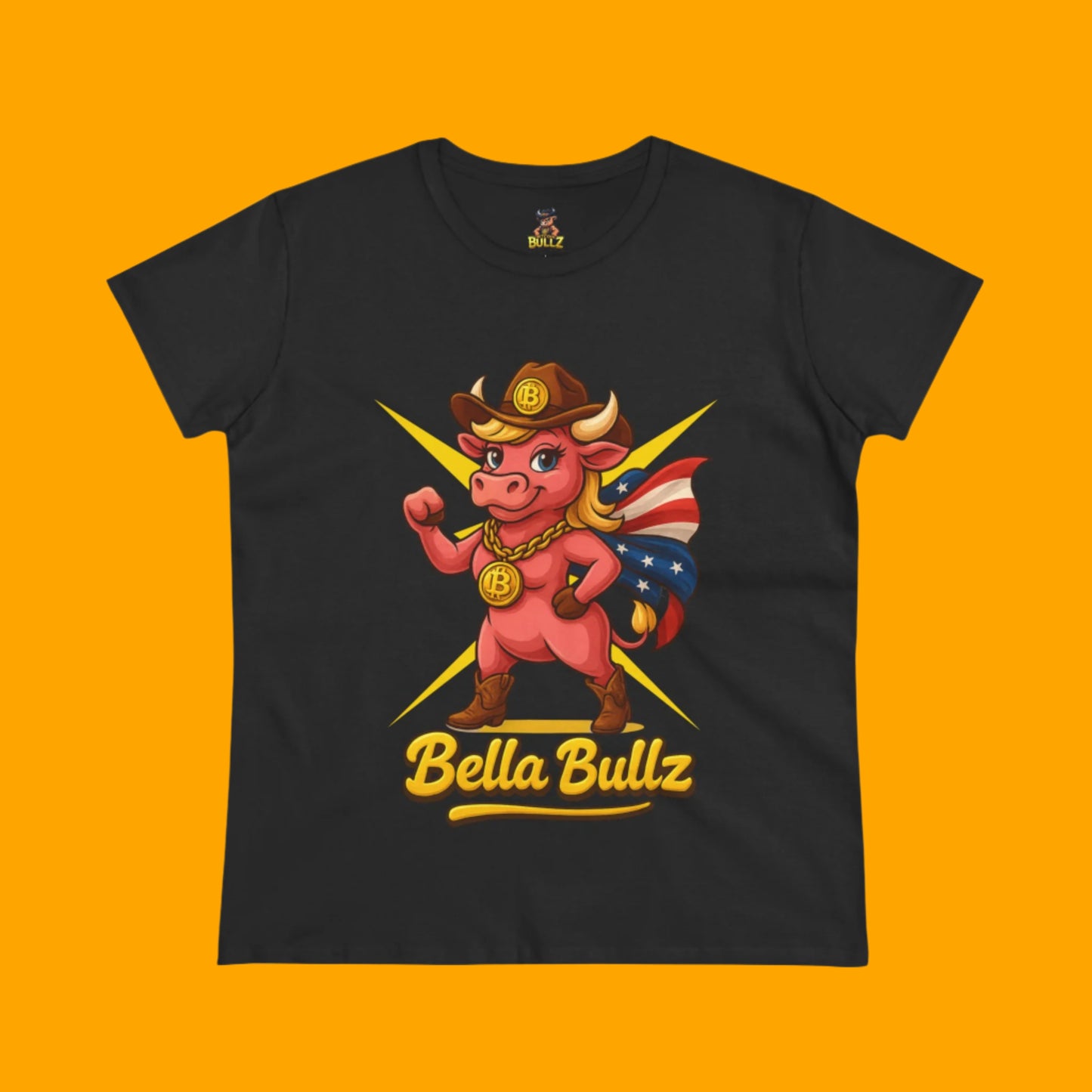 Cowgirl Crypto Tee, Women's Bitcoin Shirt, Bella Bullz Graphic Tee, Crypto Bull Top, Gift for Crypto Lovers