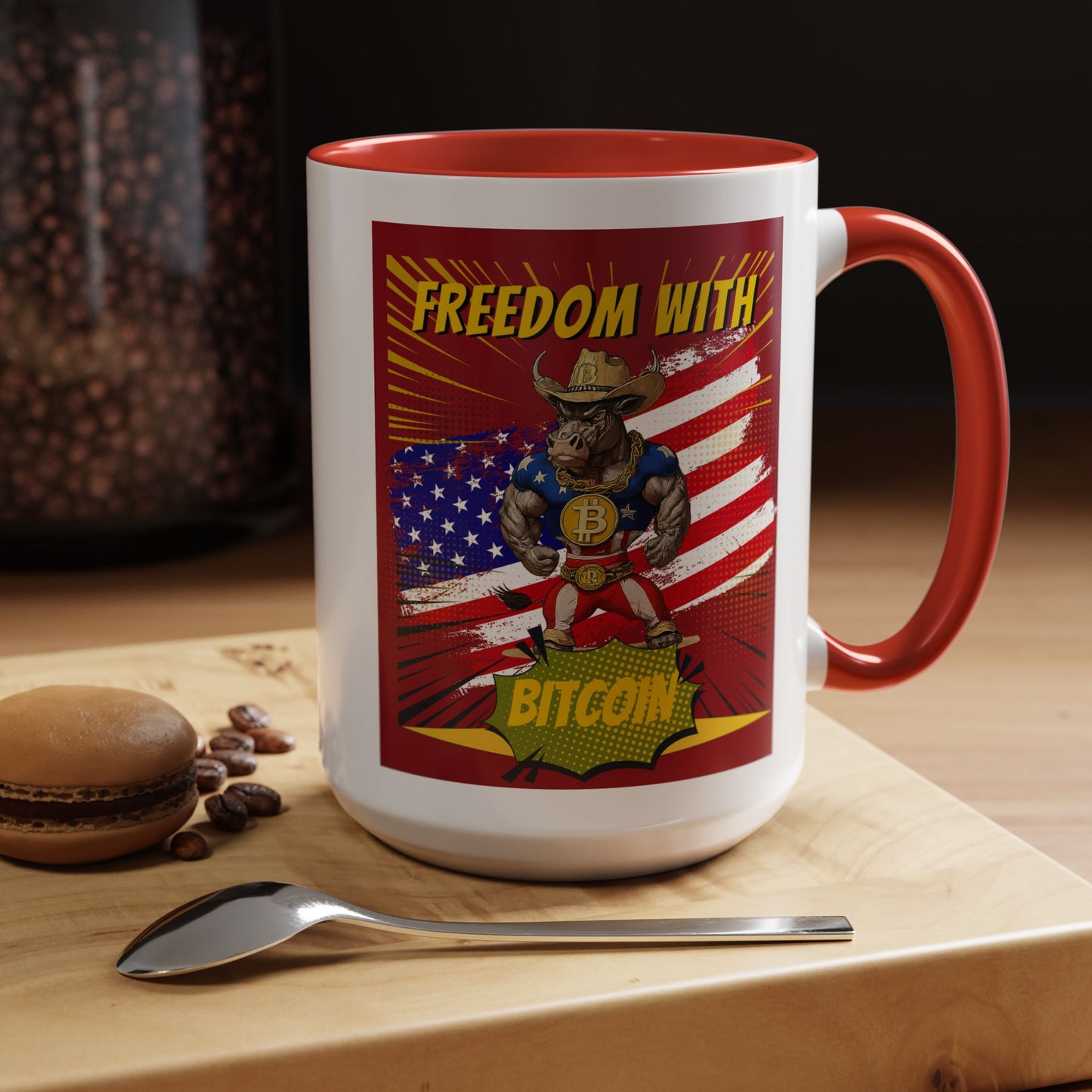 š Bitcoin Bullz⢠Dual-Sided Power Mug ā Limited Drop for Crypto-Driven Coffee Lovers Bitcoin Freedom Theme Independence Day