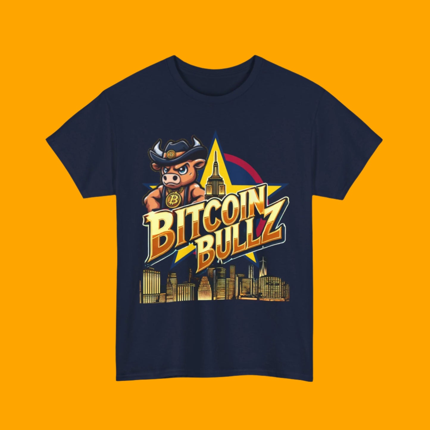 🔥 Bitcoin Bullz™ New York City Crypto Street Tee – Bold USA Design for Bitcoin Bulls & Independence Lovers 🔥