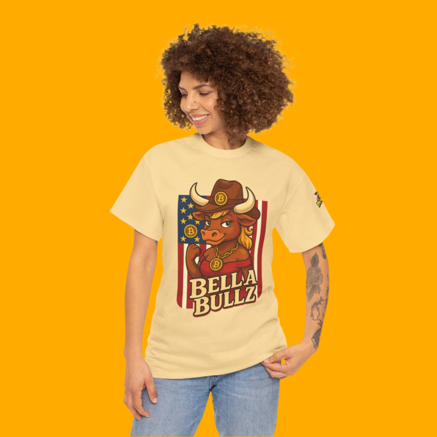 Bella Bullz Texas Cowboy Style for Crypto Women Limited Design Fashion Tee