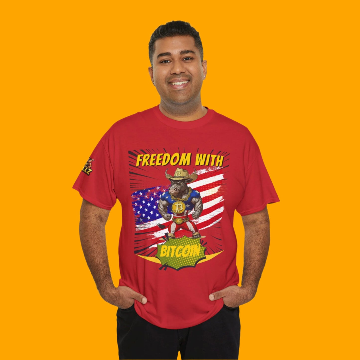 Bitcoin Bullz™ Limited Drop: Mens Streetwear Tee – Bold Crypto Style for Rebels & Risk-Takers,