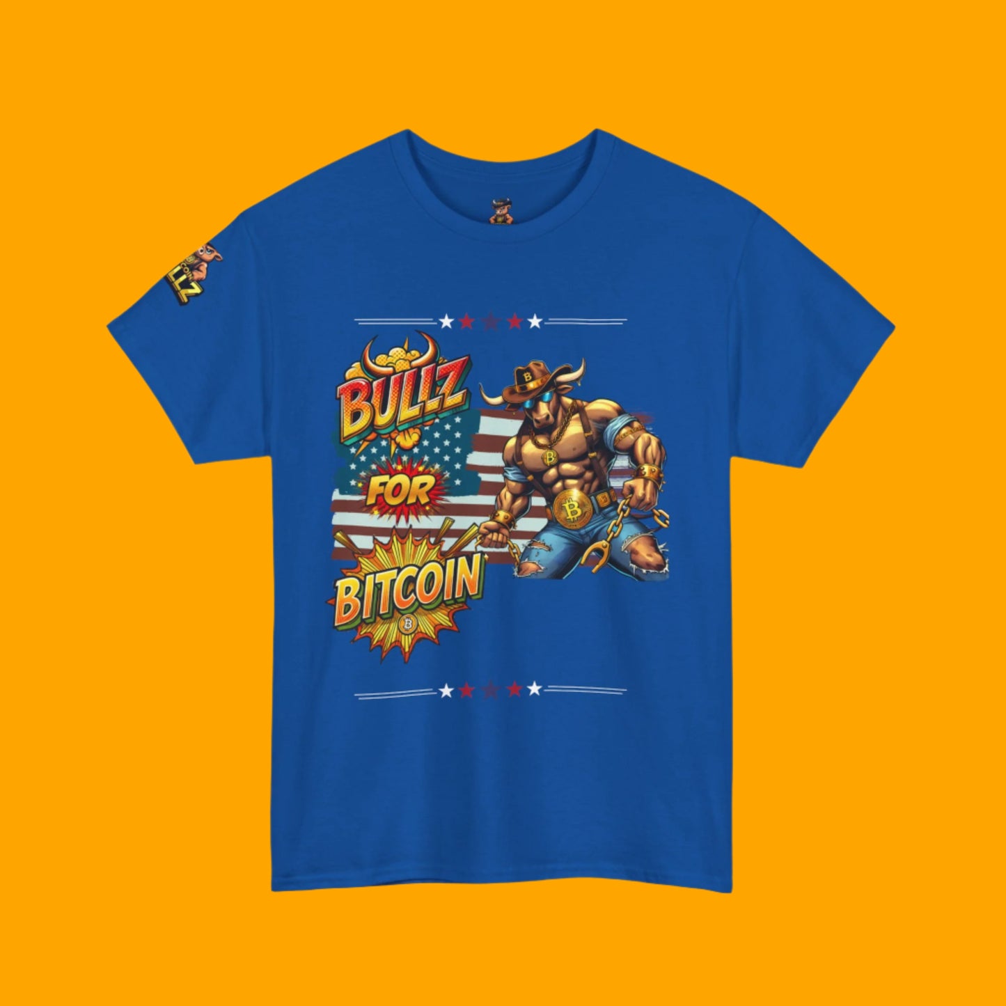 🔥 Bitcoin Bullz™ Patriotic Crypto Street Tee – Bold USA Design for Bitcoin Bulls & Independence Lovers Crypto Animals