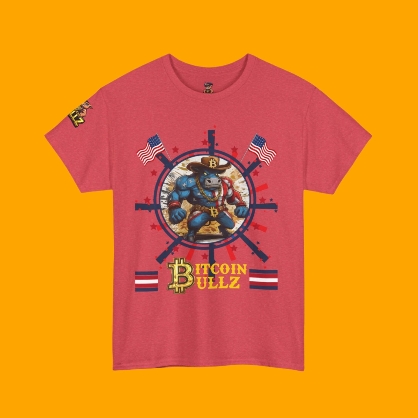 Bitcoin Bullz™ Limited Patriotic Crypto Tee – Bold American Streetwear 4th of July Freedom Clothing True Bitcoin Believers (Only 500 Available!)