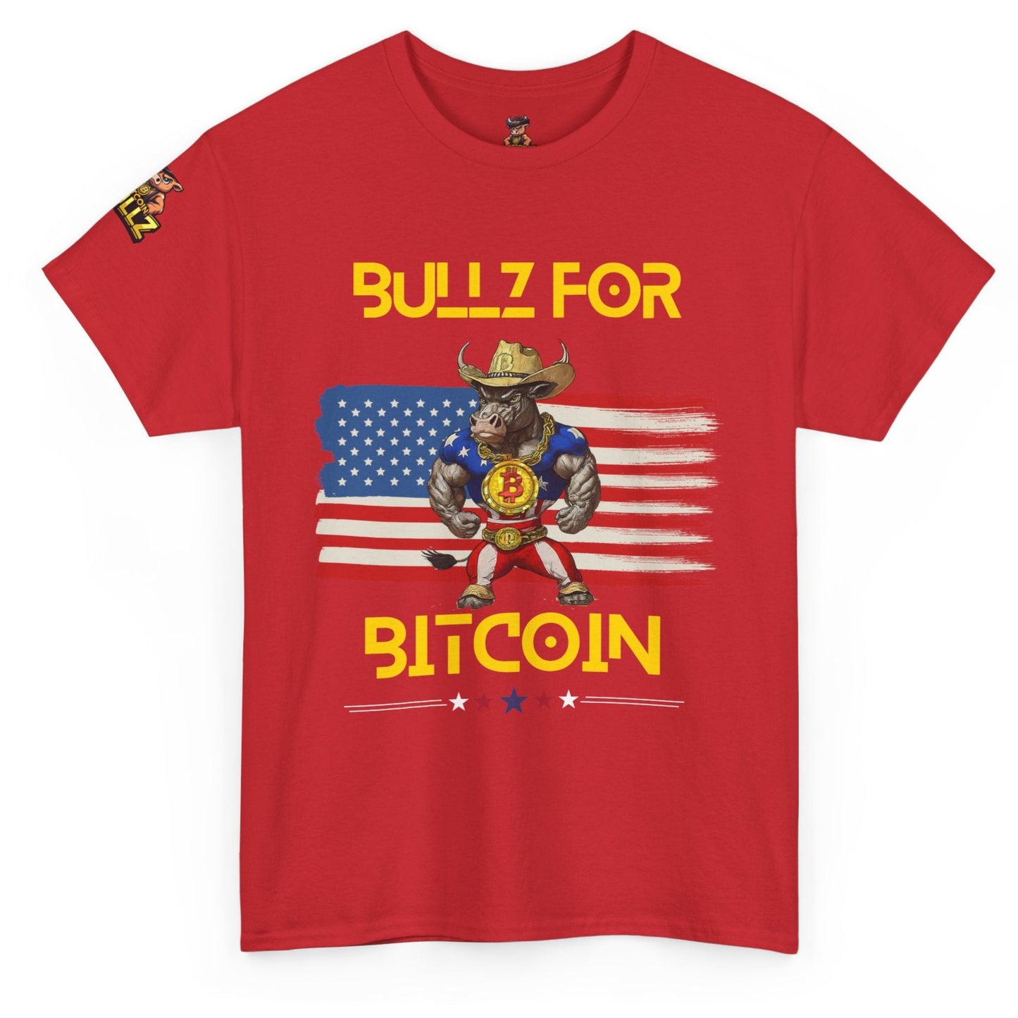 🔥 Bitcoin Bullz™ All-American Limited Edition Tee – Bold Patriotic Streetwear for Independent Spirits (Only 500 Made!) 🔥