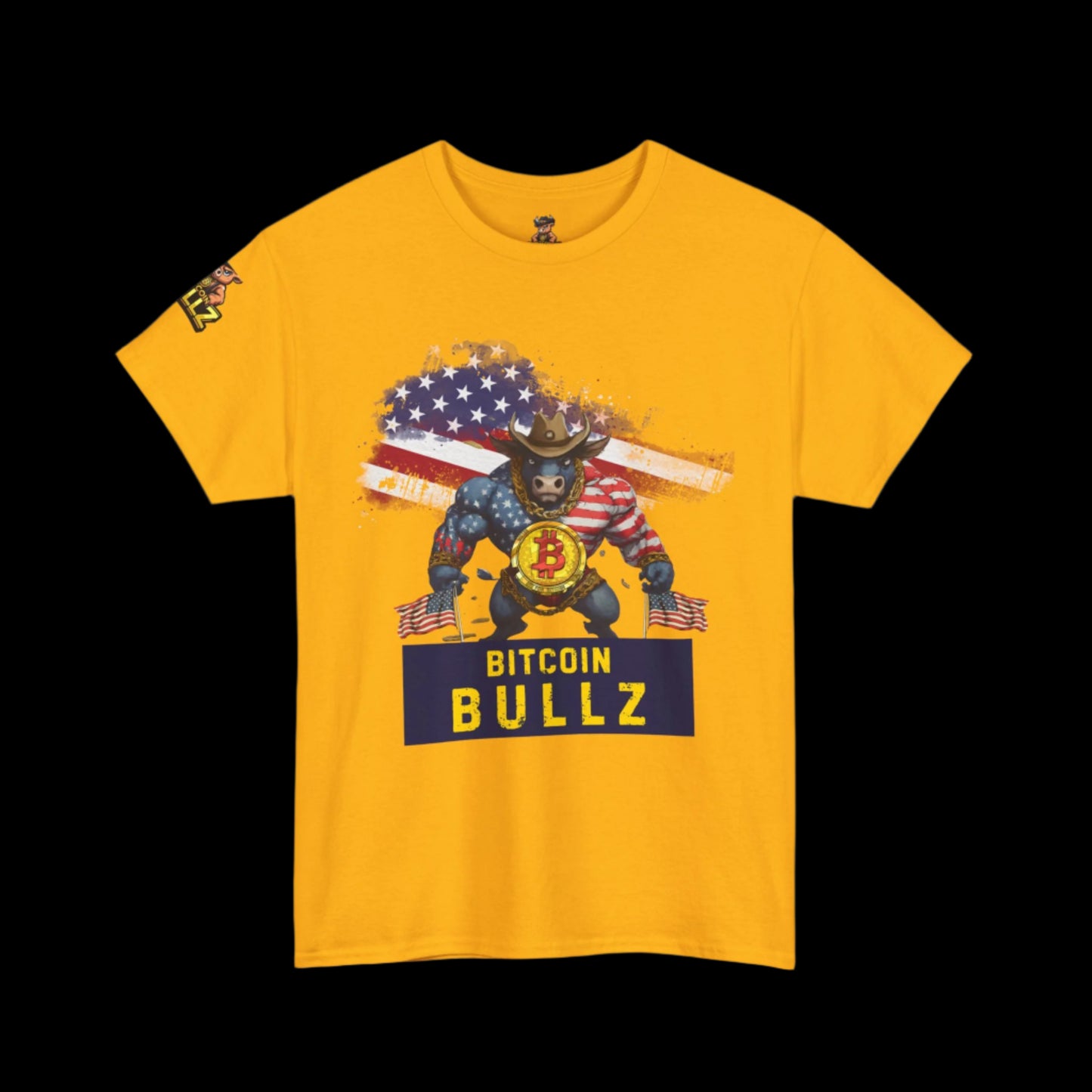 🚀 Bitcoin Bullz™ Viral Patriotic Crypto Tee Independence Day – Bold USA Graphic for HODLers & Freedom Riders Limited Design (Only 500!)