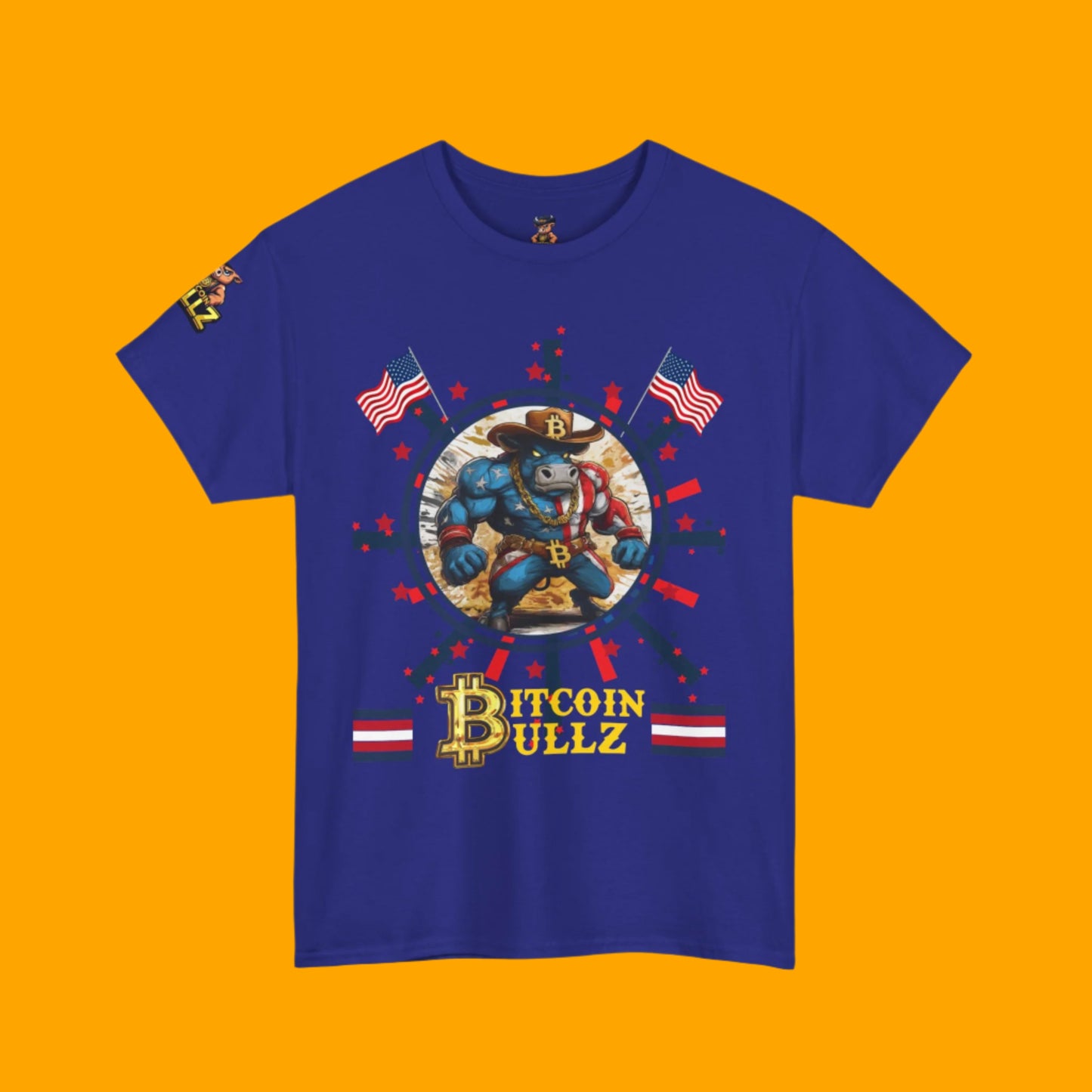 Bitcoin Bullz™ Limited Patriotic Crypto Tee – Bold American Streetwear 4th of July Freedom Clothing True Bitcoin Believers (Only 500 Available!)