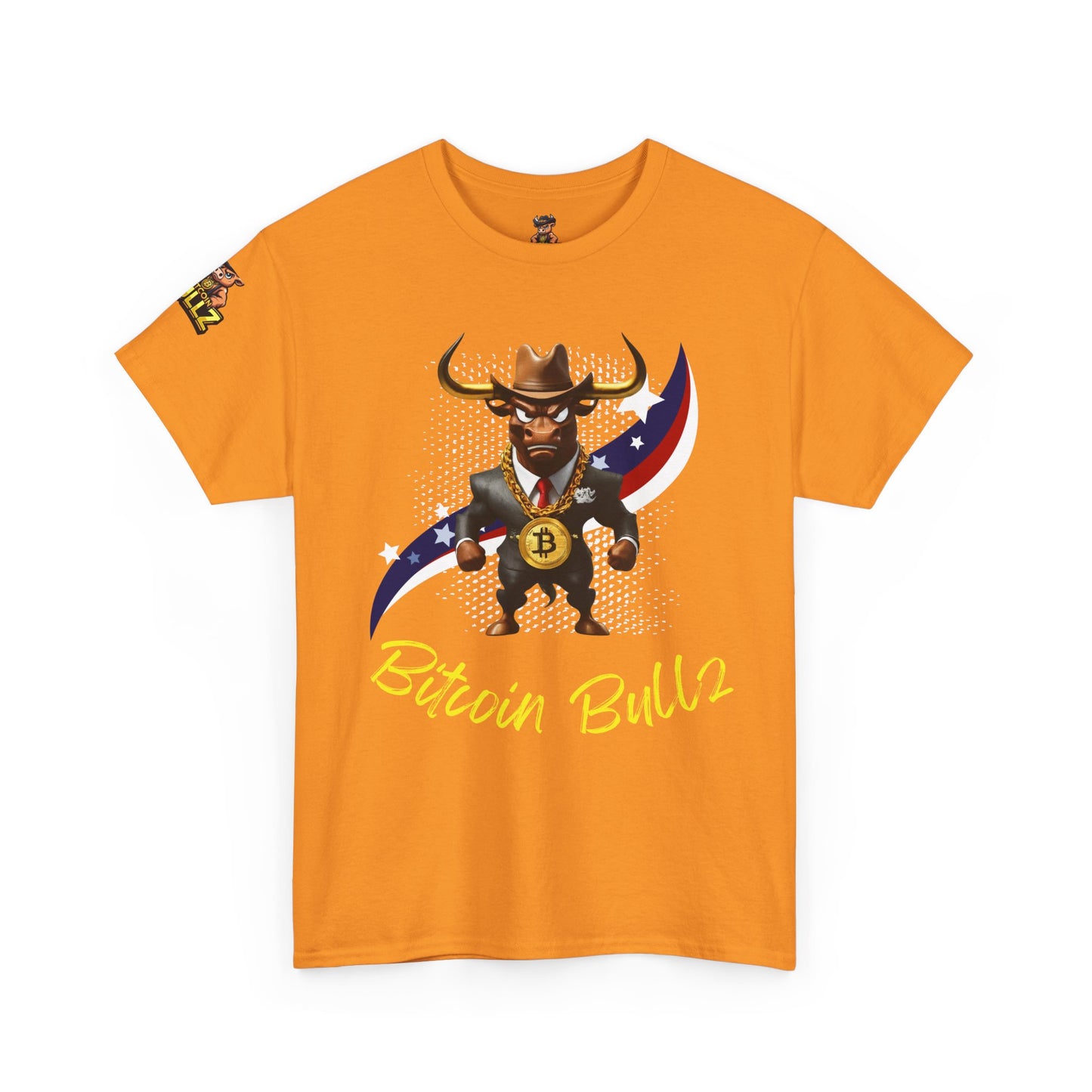 🔥 Bitcoin Bullz™ Patriotic Crypto Street Tee – Bold USA Design for Bitcoin Bulls & Independence Lovers 🔥