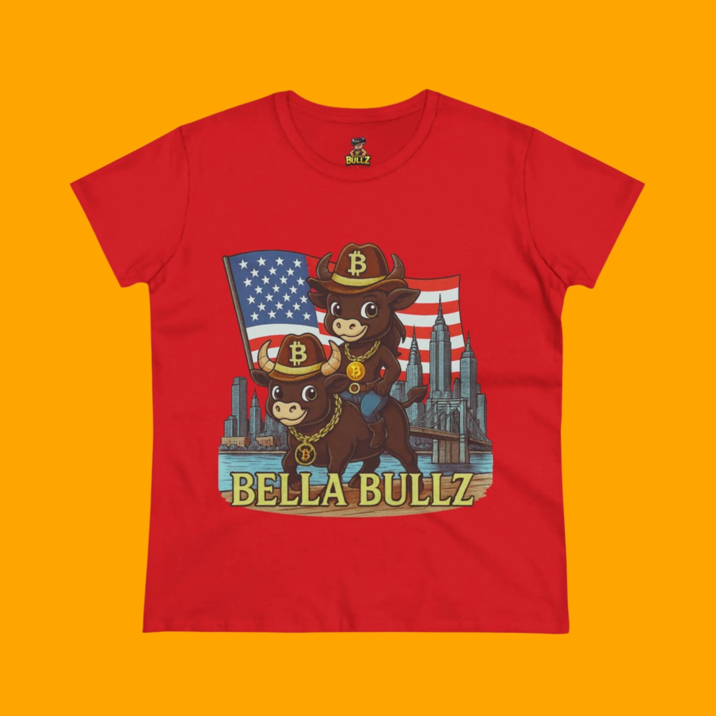 Patriotic Women's T-Shirt, Bella Bullz Tee, Crypto Quality Tee, Casual Summer Wear, Crypto Independence