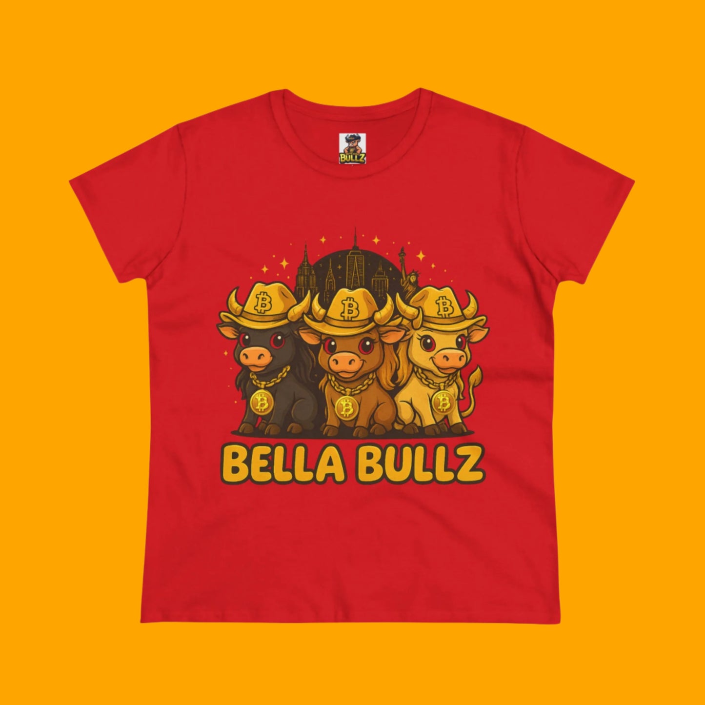 Cute Bull Graphic Tee, Limited Designs, Bella Bullz Shirt, Crypto Freedom Expression, represent your Bull!