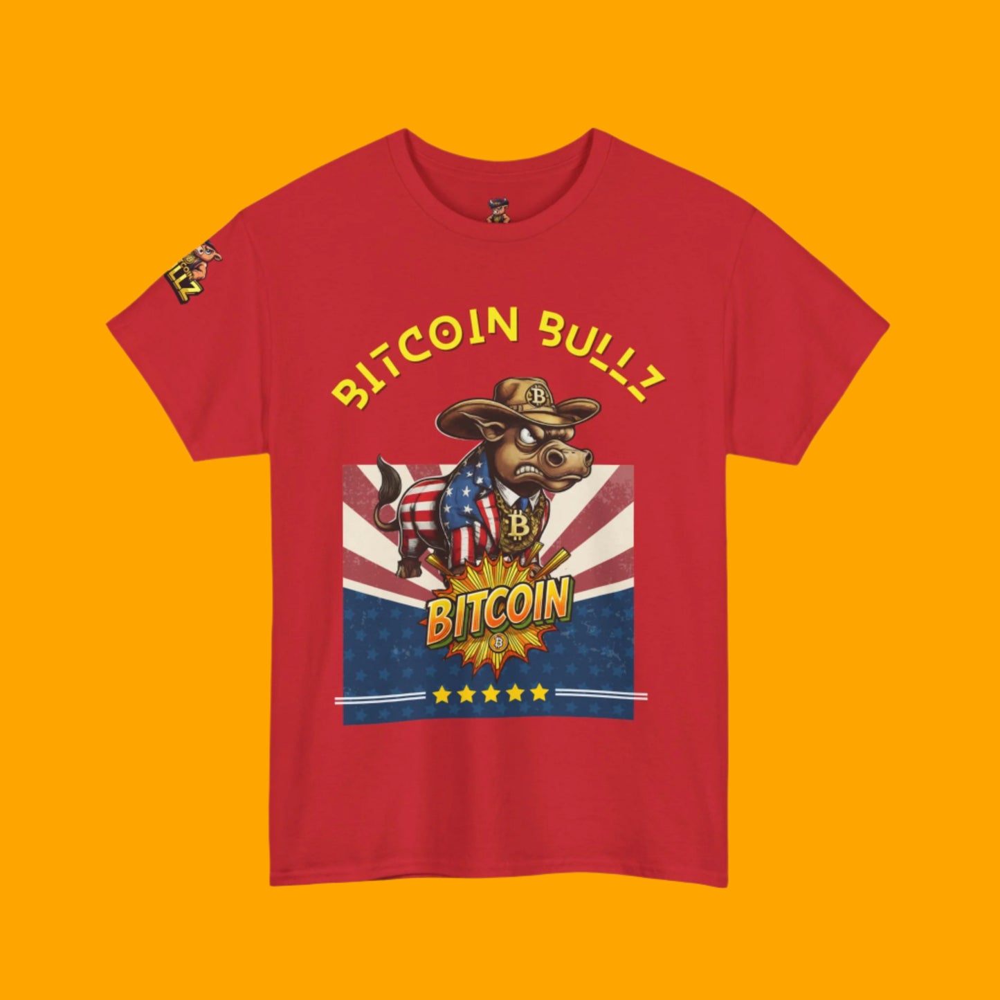 🔥 Bitcoin Bullz™ Limited Patriotic Crypto Tee – Bold American Streetwear for True Bitcoin Believers (Only 500 Available!) 🔥