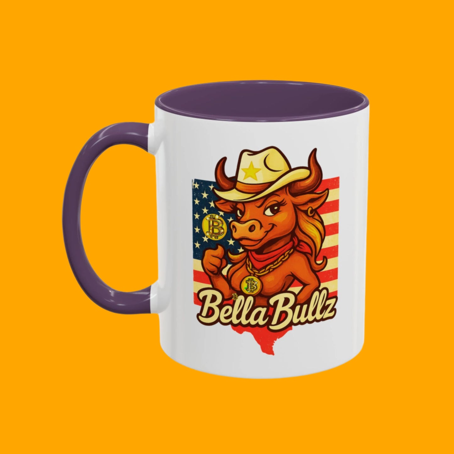 Bella Bullz Accent Coffee Mug - Fun Animal Mug for Crypto Lovers, Unique Gift Idea Limited Edition MugsOffice Coffee Cup