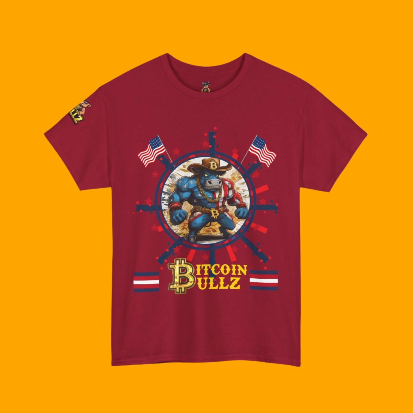 🔥 Bitcoin Bullz™ All-American Limited Edition Tee – Crypto Lovers, Bold Patriotic Streetwear for Independent Spirits (Only 500 Made!) 🔥