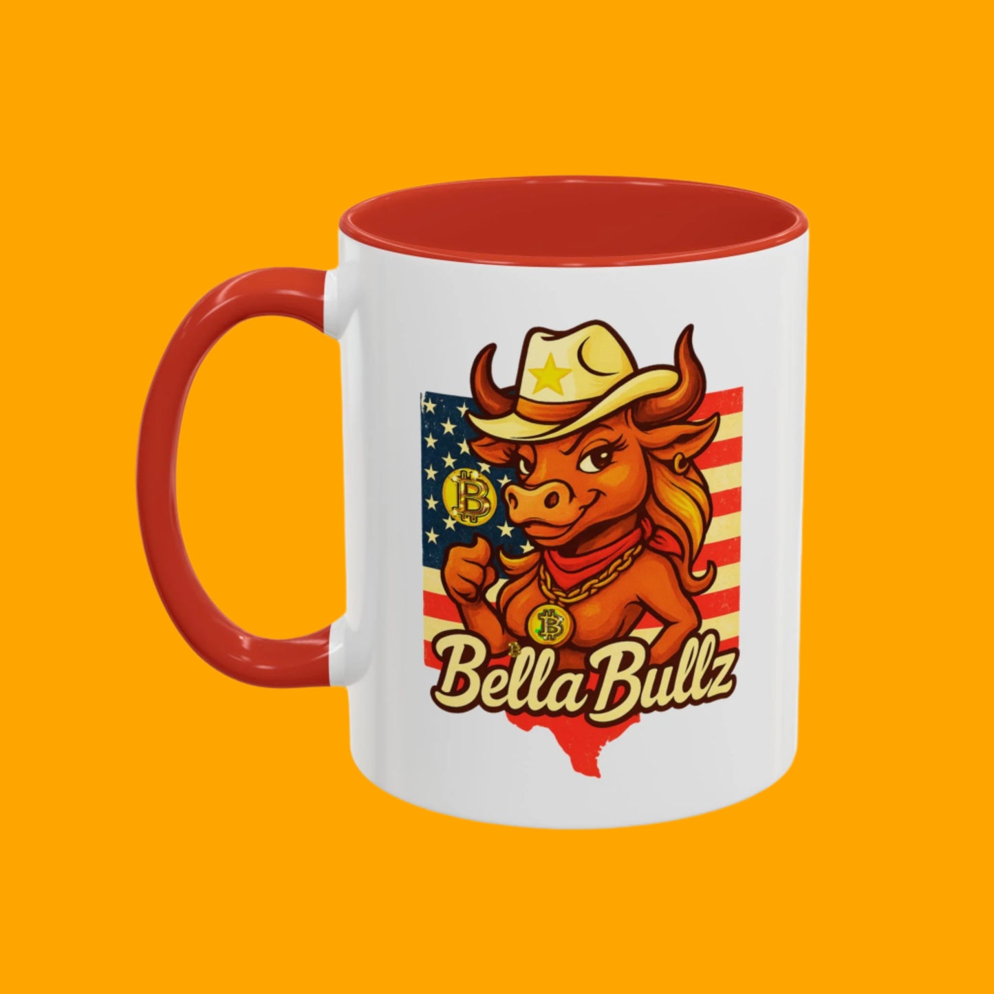 Bella Bullz Accent Coffee Mug - Fun Animal Mug for Crypto Lovers, Unique Gift Idea Limited Edition MugsOffice Coffee Cup