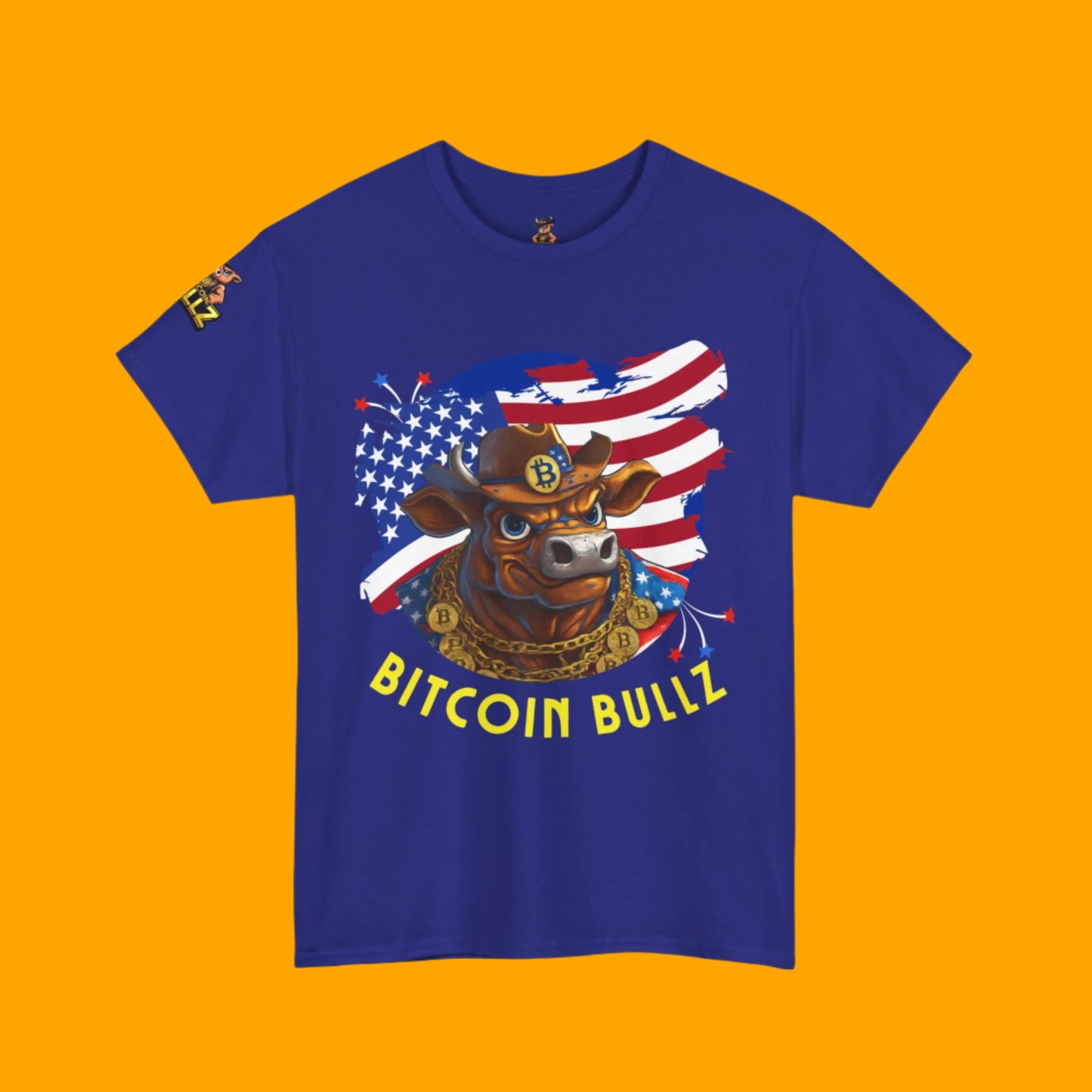 🔥 Bitcoin Bullz™ Limited Patriotic Crypto Tee – Bold American Streetwear for True Bitcoin Believers (Only 500 Available!) 🔥