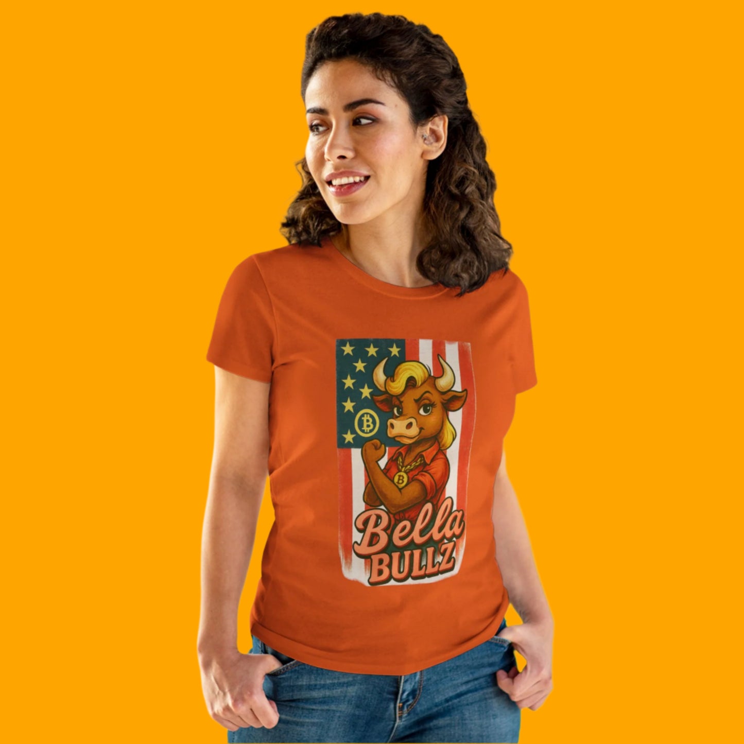Bella Bullz Women's Graphic Tee Bitcoin Bullz Collection Limited Design