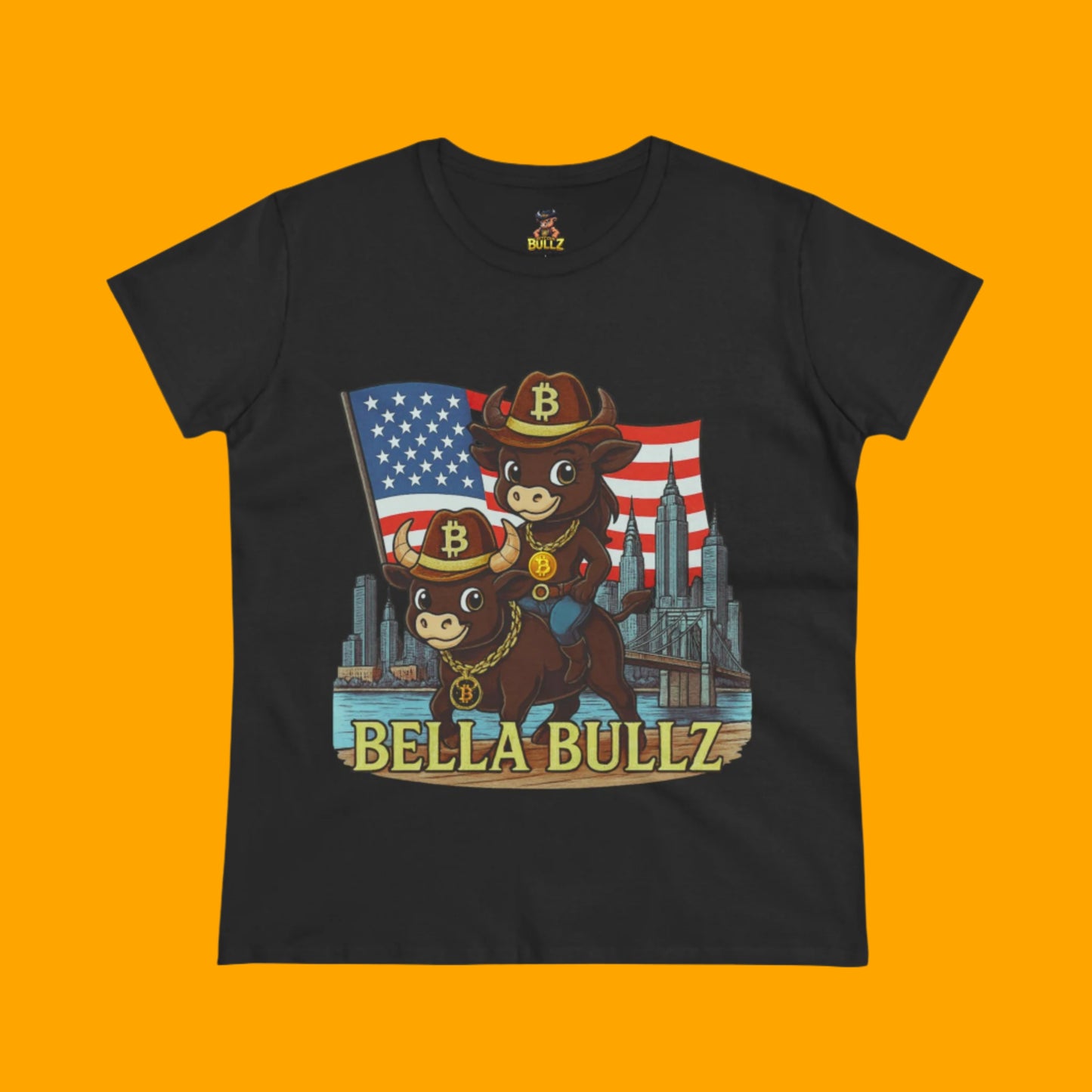 Patriotic Women's T-Shirt, Bella Bullz Tee, Crypto Quality Tee, Casual Summer Wear, Crypto Independence
