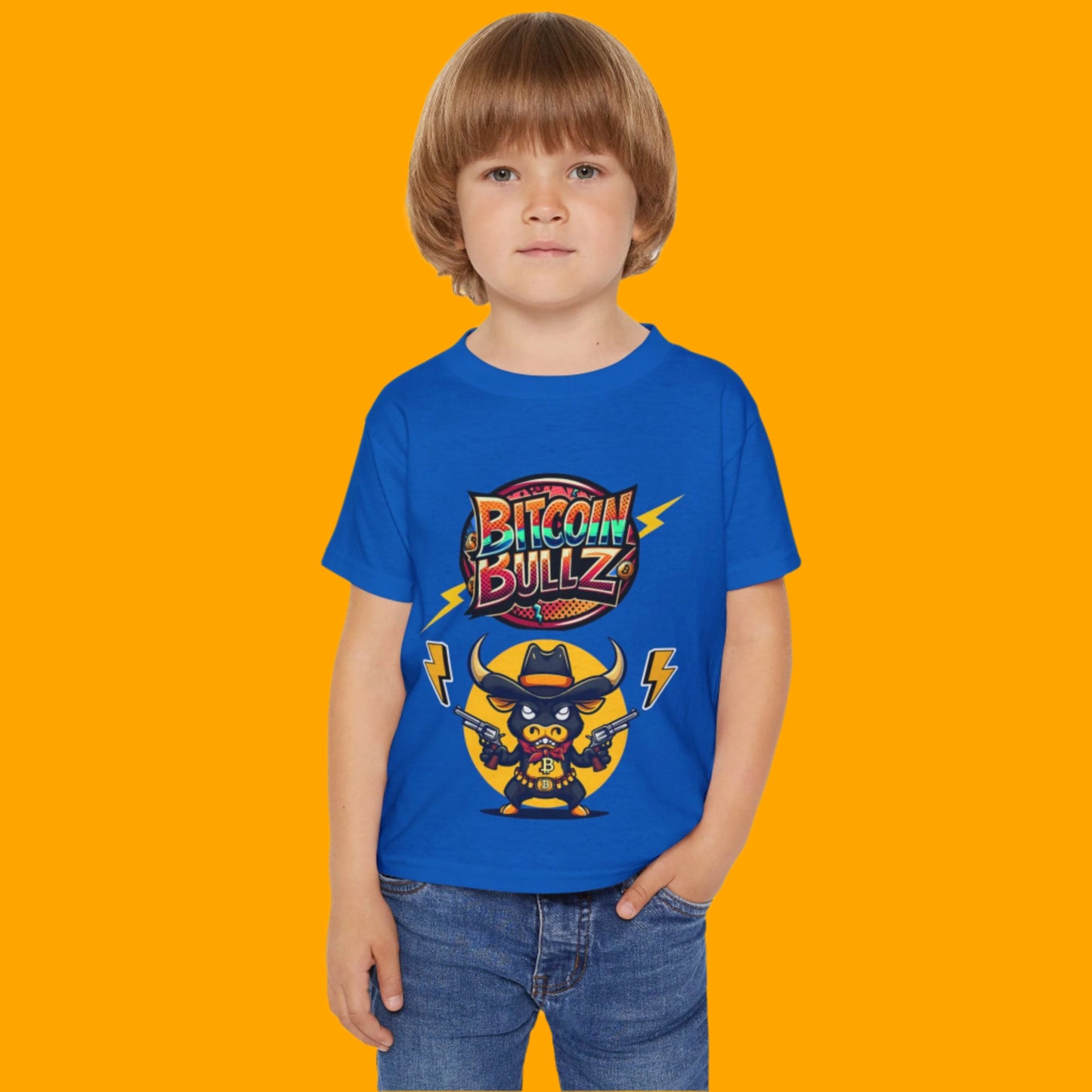 Bitcoin Bullz™ Kids T-Shirt, Fun Toddler Shirt, Graphic Tee for Cryptocurrency Lovers, Gifts for Young Enthusiasts, Cool Kids Apparel