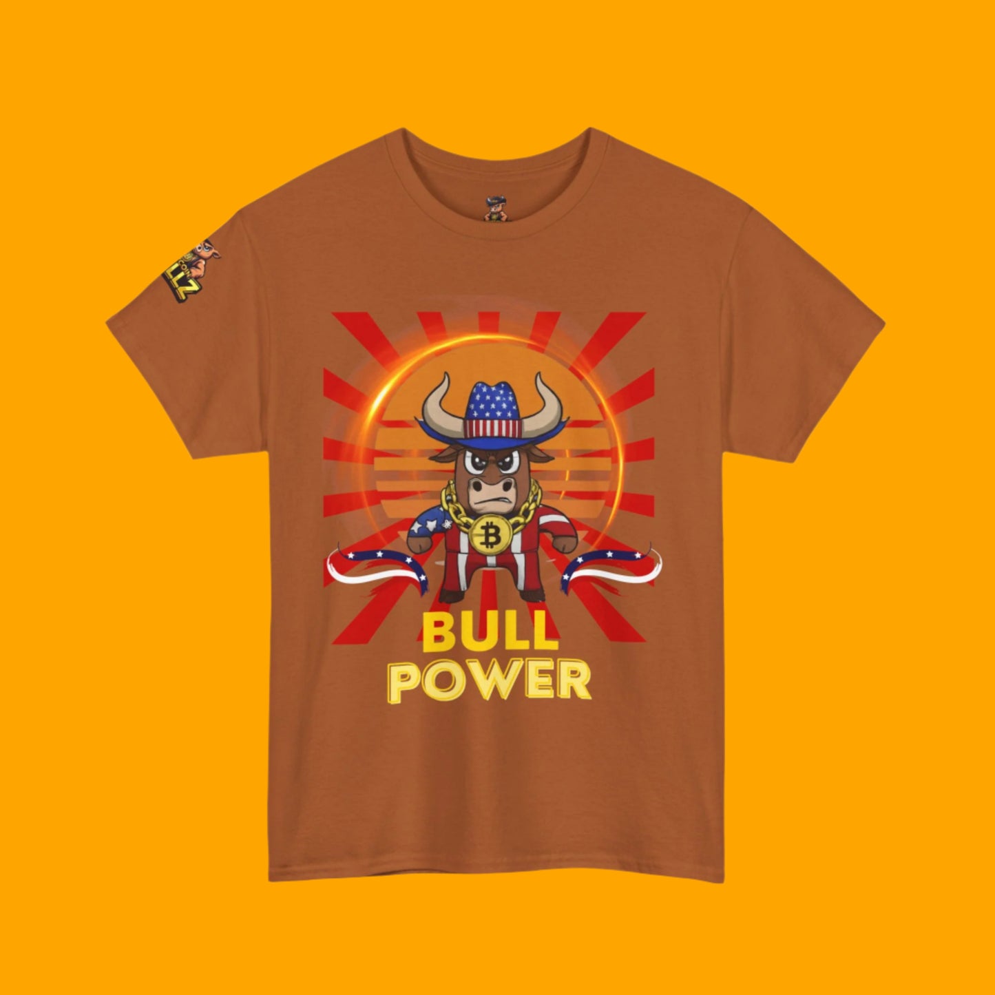 🔥 Bitcoin Bullz™ Limited Design Cowboy Crypto Tee – American Viral Streetwear for True Bitcoin Believers Limited Drop (Only 500 Available!) 🔥